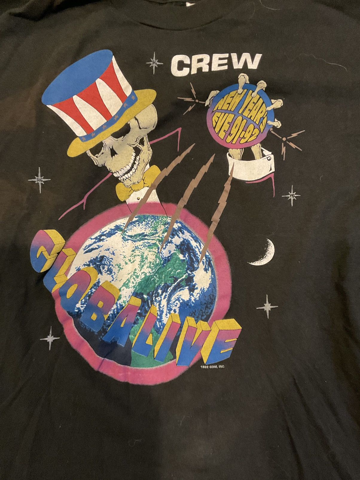 Vintage 1992 Grateful Dead Crew New Years Eve Global Live Size US XL / EU 56 / 4 - 2 Thumbnail