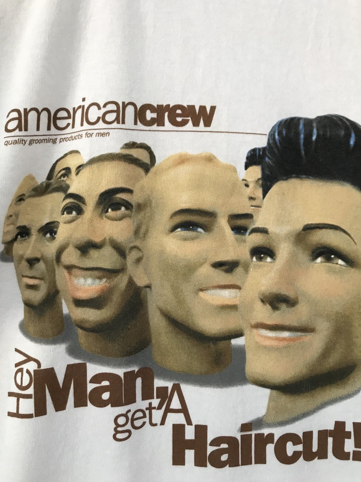 Vintage Vintage 90s American Crew "Haircut" Promo Graphic Art Tees Size US L / EU 52-54 / 3 - 3 Thumbnail
