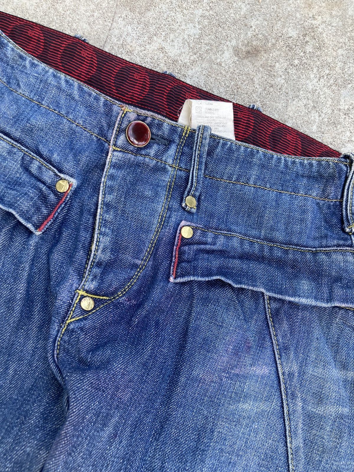 Vintage Levis Engineered Red Waist Twisted Denim Pants