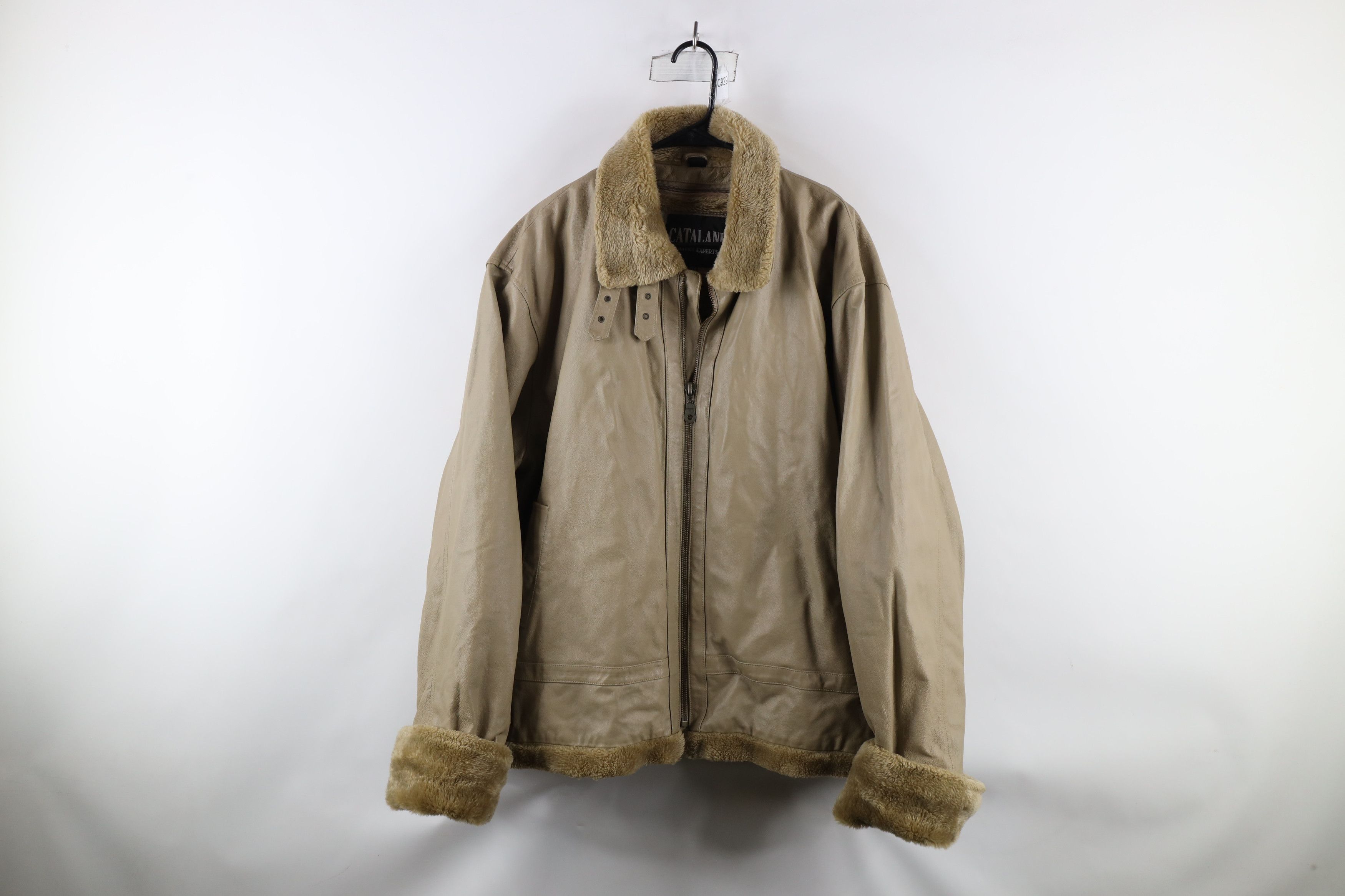 Vintage Vintage 90s Streetwear Leather B-3 Bomber Flight Jacket Size US XXL / EU 58 / 5 - 1 Thumbnail