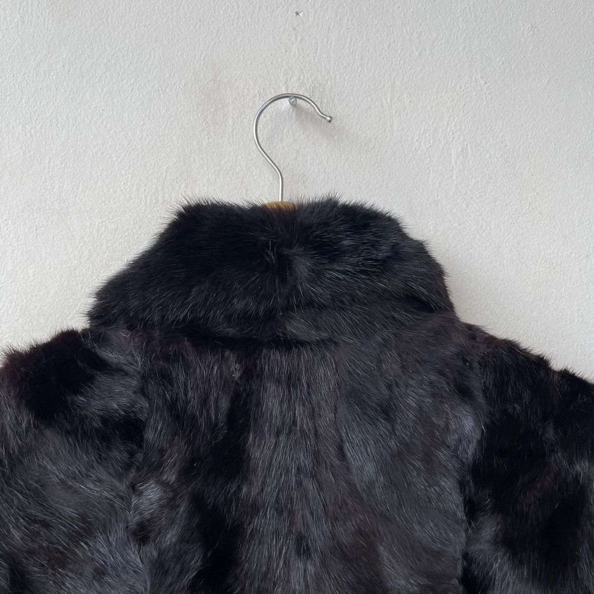 Vintage Real Mink Fur Zip-Up Blouson - Glossy Black (Vintage) Size US M / EU 48-50 / 2 - 11 Thumbnail