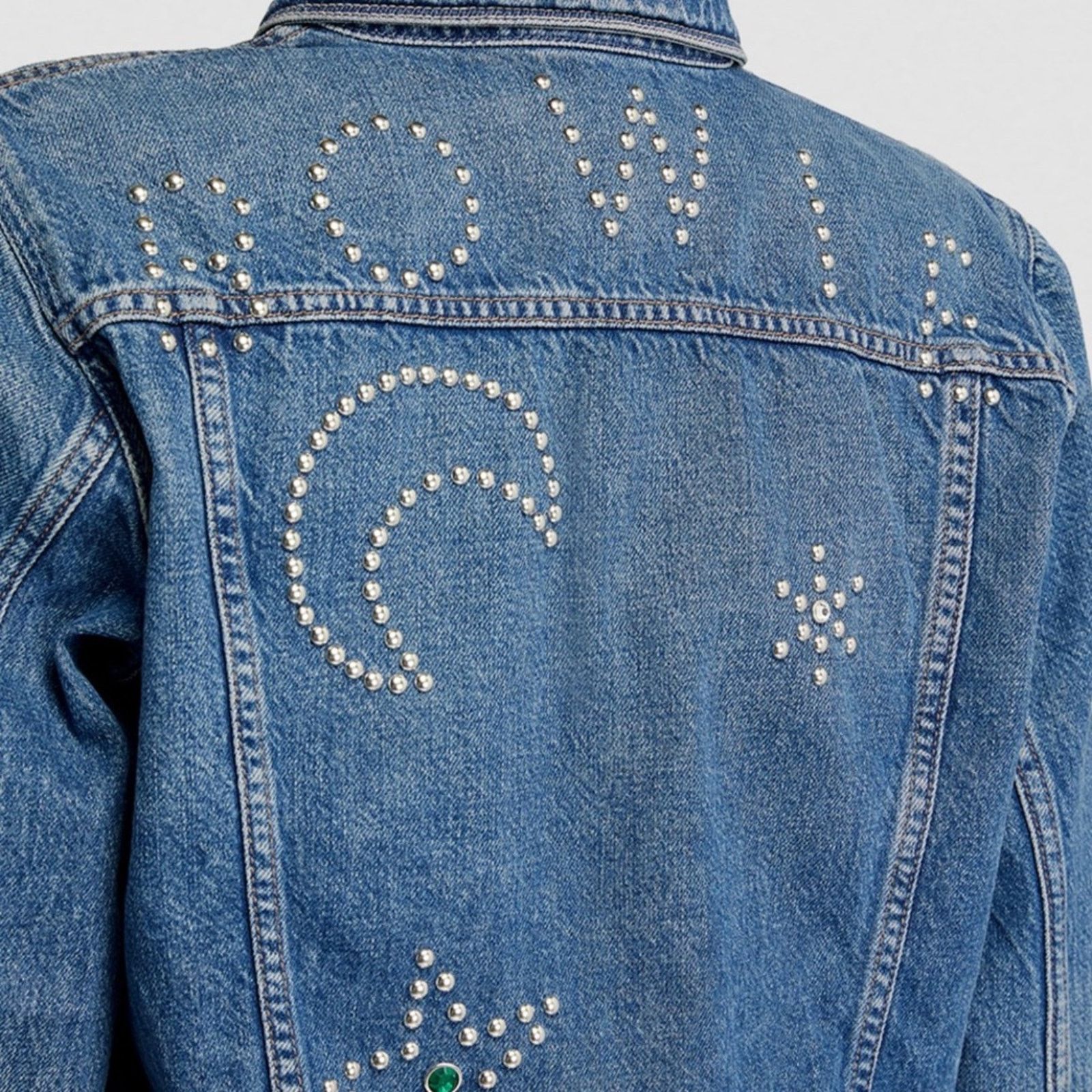 MOTHER Bowie x MOTHER The Bruiser Embellished Denim Jacket Size M Size M / US 6-8 / IT 42-44 - 4 Thumbnail
