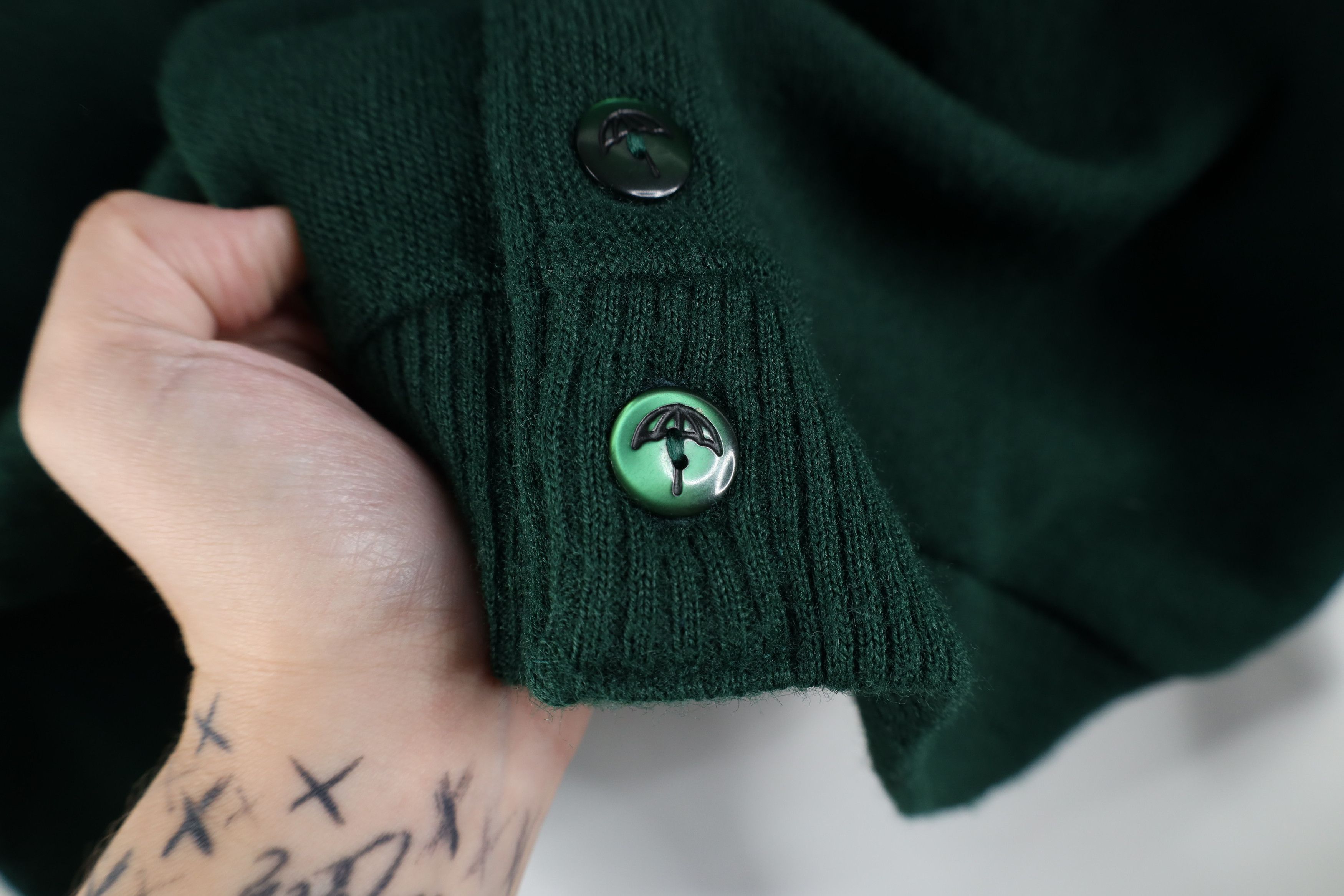 Vintage Vintage 70s Streetwear Cobain Cardigan Sweater Green USA Size US XL / EU 56 / 4 - 5 Thumbnail