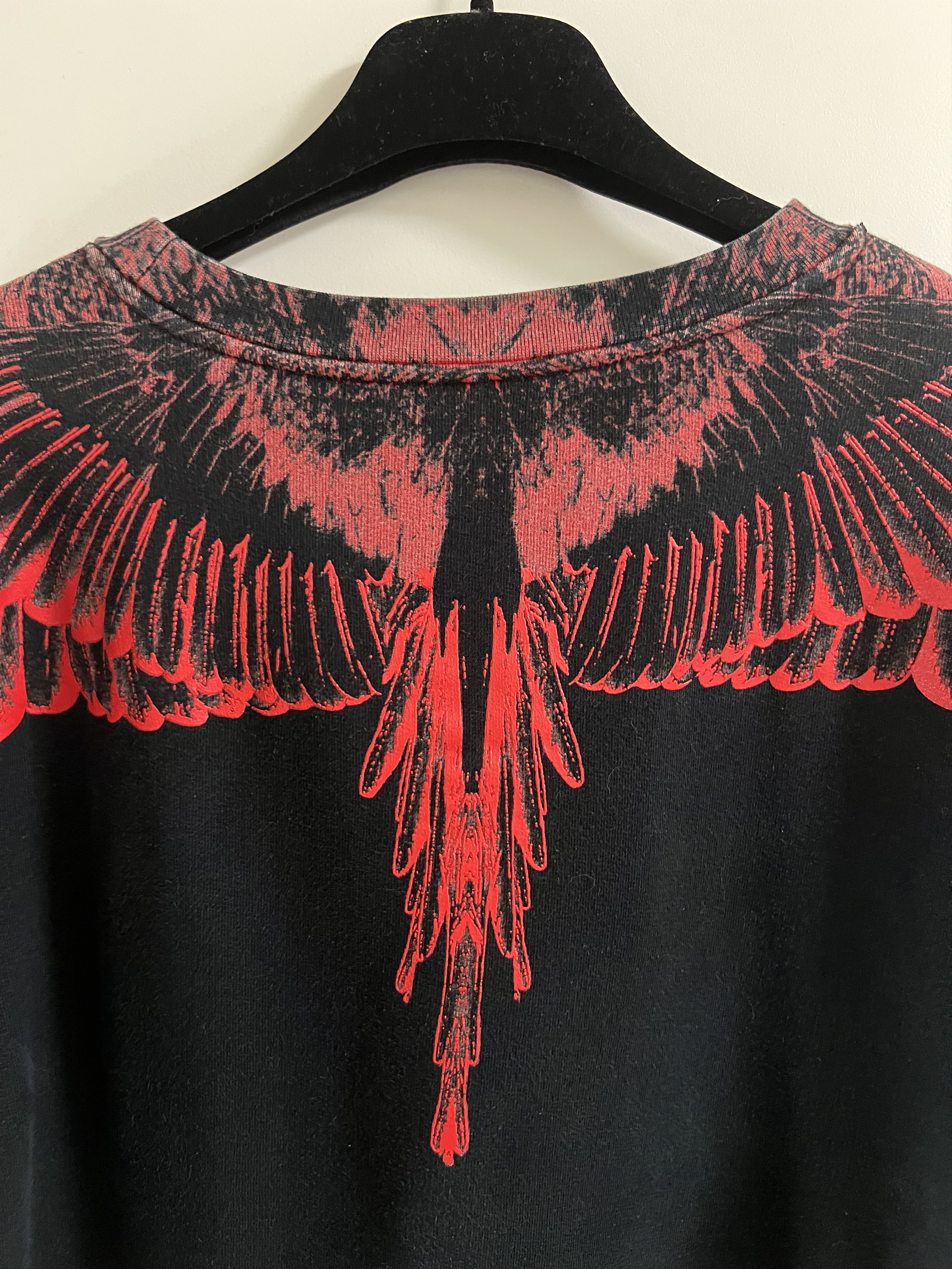 Marcelo Burlon County of Milan Red Icon Wings Graphic Crewneck Size US S / EU 44-46 / 1 - 7 Thumbnail