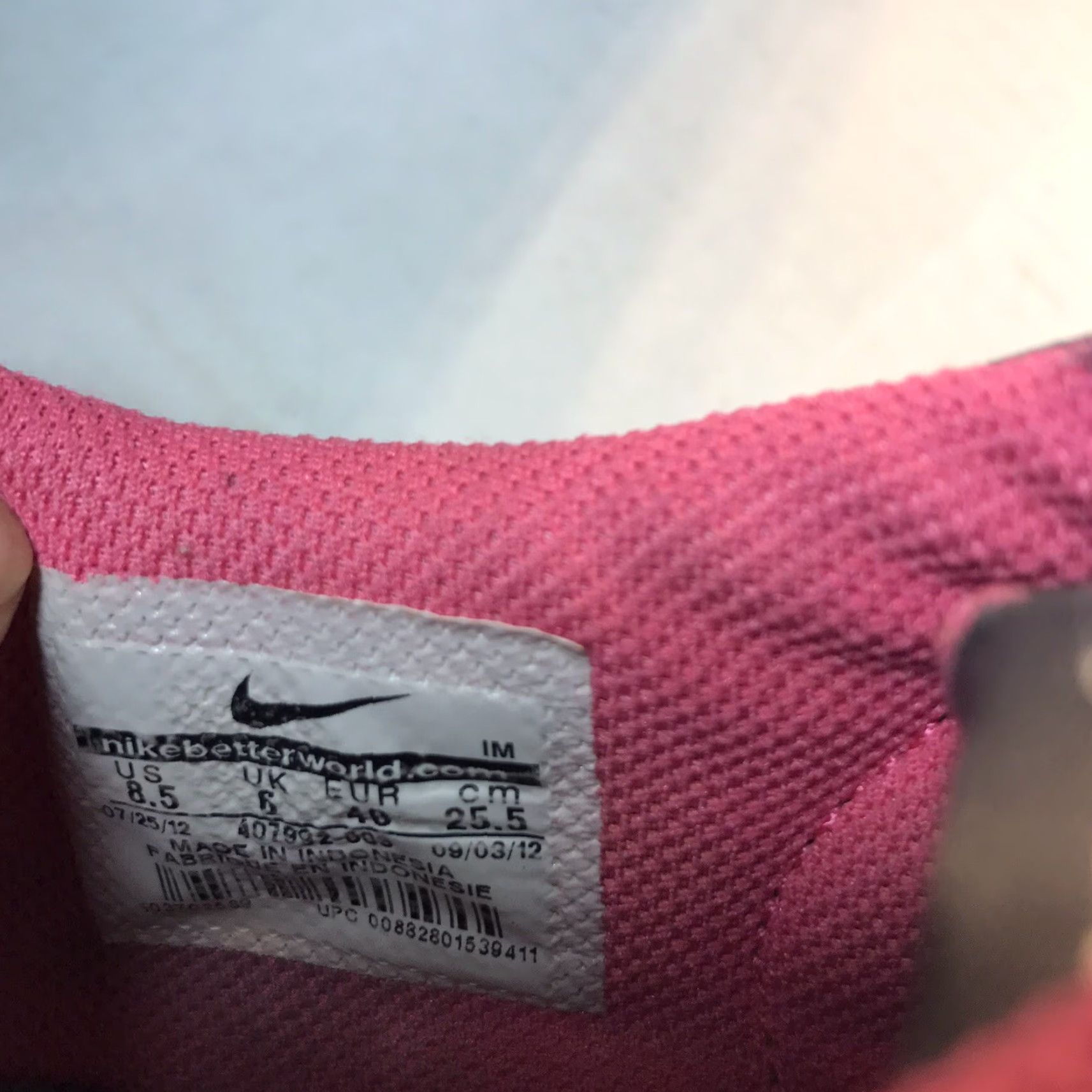 Nike Nike Sneakers Womens Athletic Leather Low Top Size 8.5 Pink Gray Comfortable Casual Size US 8.5 / IT 38.5 - 6 Thumbnail