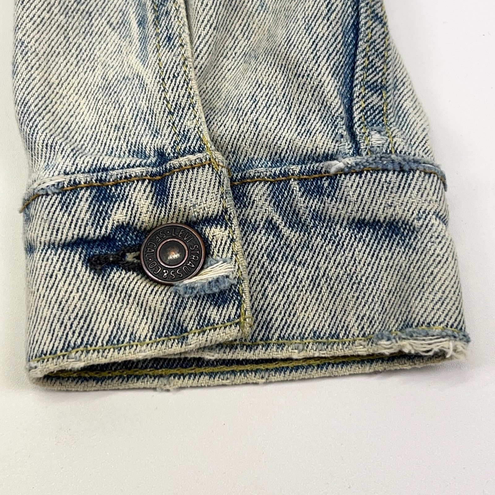 Levi's Levis Acid Wash Denim Jean Trucker Jacket Cloud Blue S Small Size US S / EU 44-46 / 1 - 3 Thumbnail