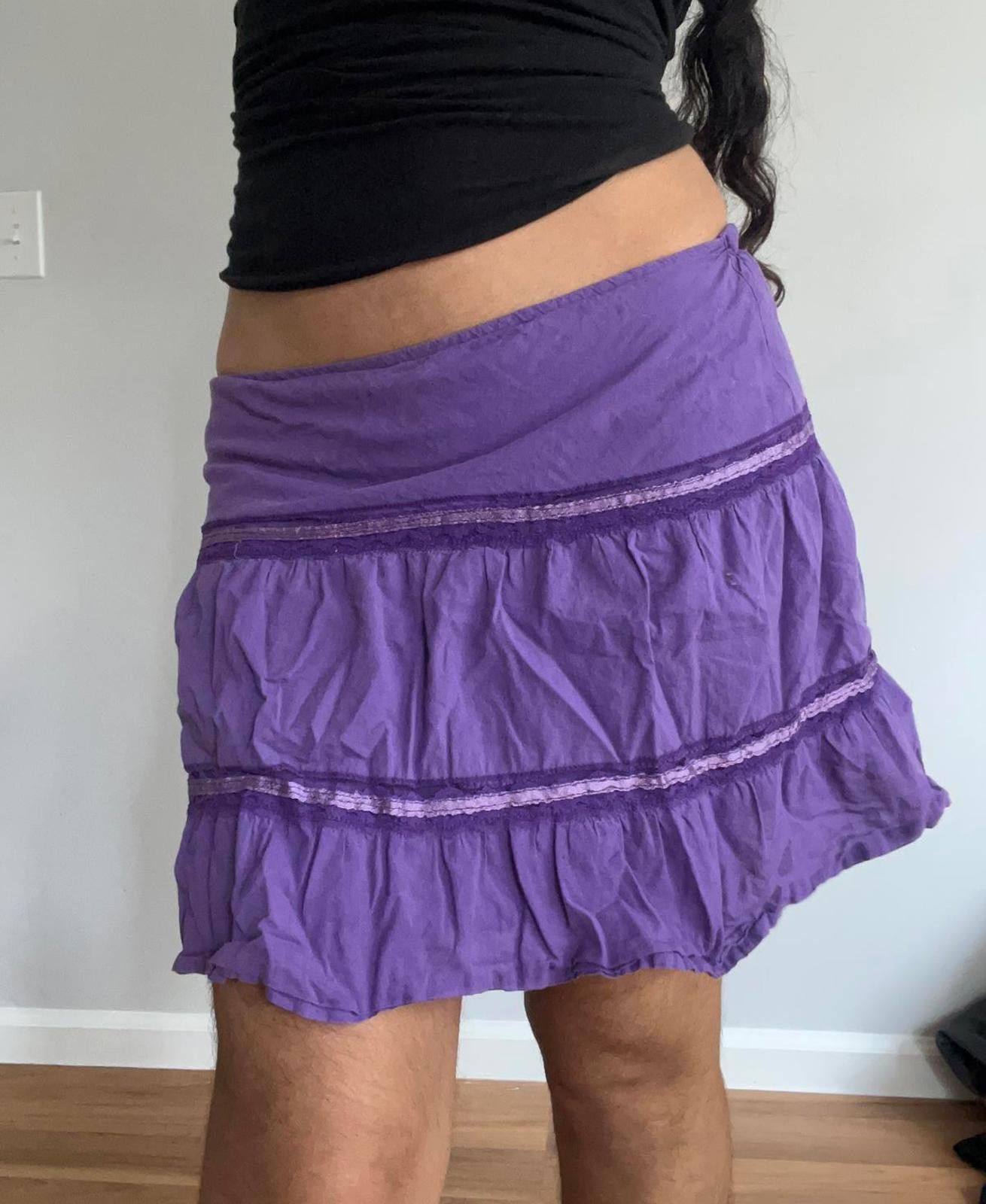 Other Women’s medium purple cotton mini skirt Size 32" / US 10 / IT 46 - 1 Thumbnail