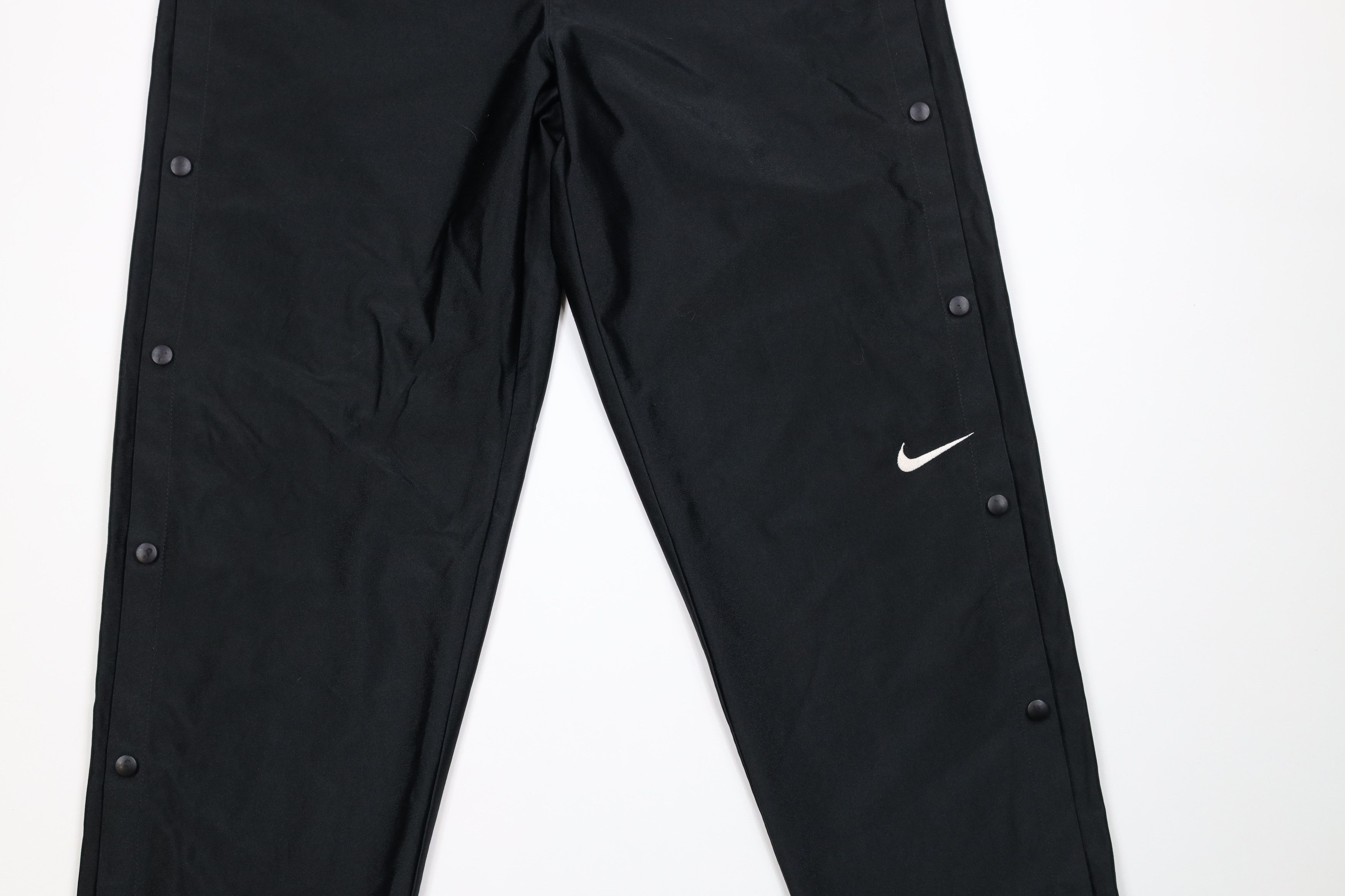 Nike × Vintage Vintage 90s Nike Scott Mini Swoosh Tearaway Sweatpants Black Size US 36 / EU 52 - 4 Thumbnail