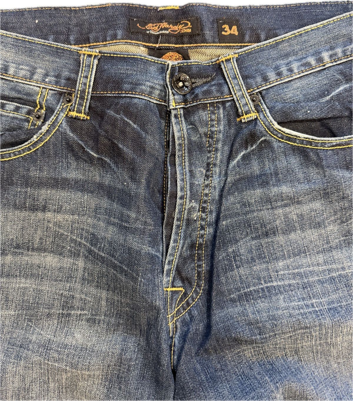Ed Hardy Ed Hardy Spelled Out Jeans Size US 34 / EU 50 - 4 Thumbnail