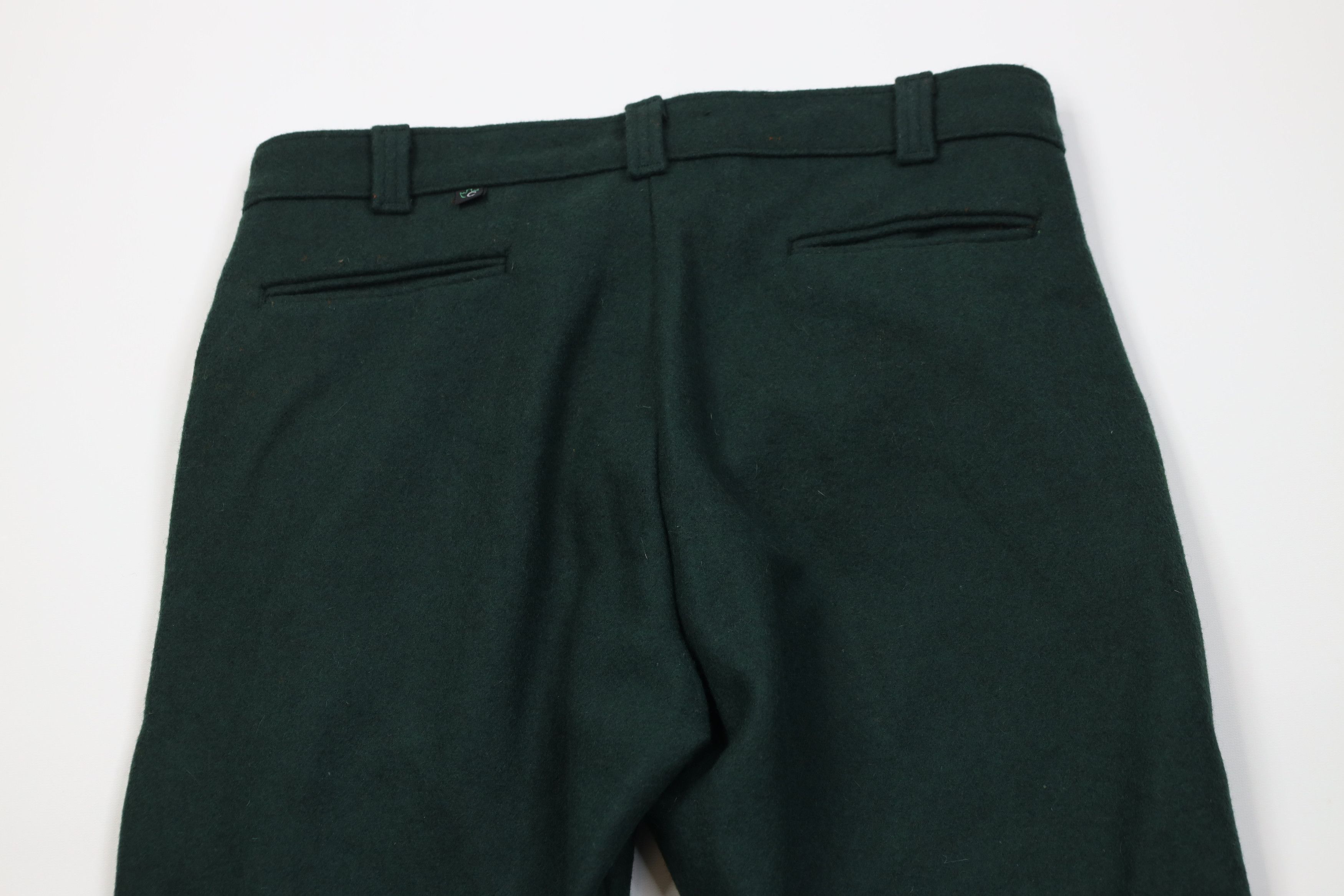 Vintage Vintage 90s Streetwear Wool Wide Leg Pants Hunter Green Size US 36 / EU 52 - 11 Thumbnail