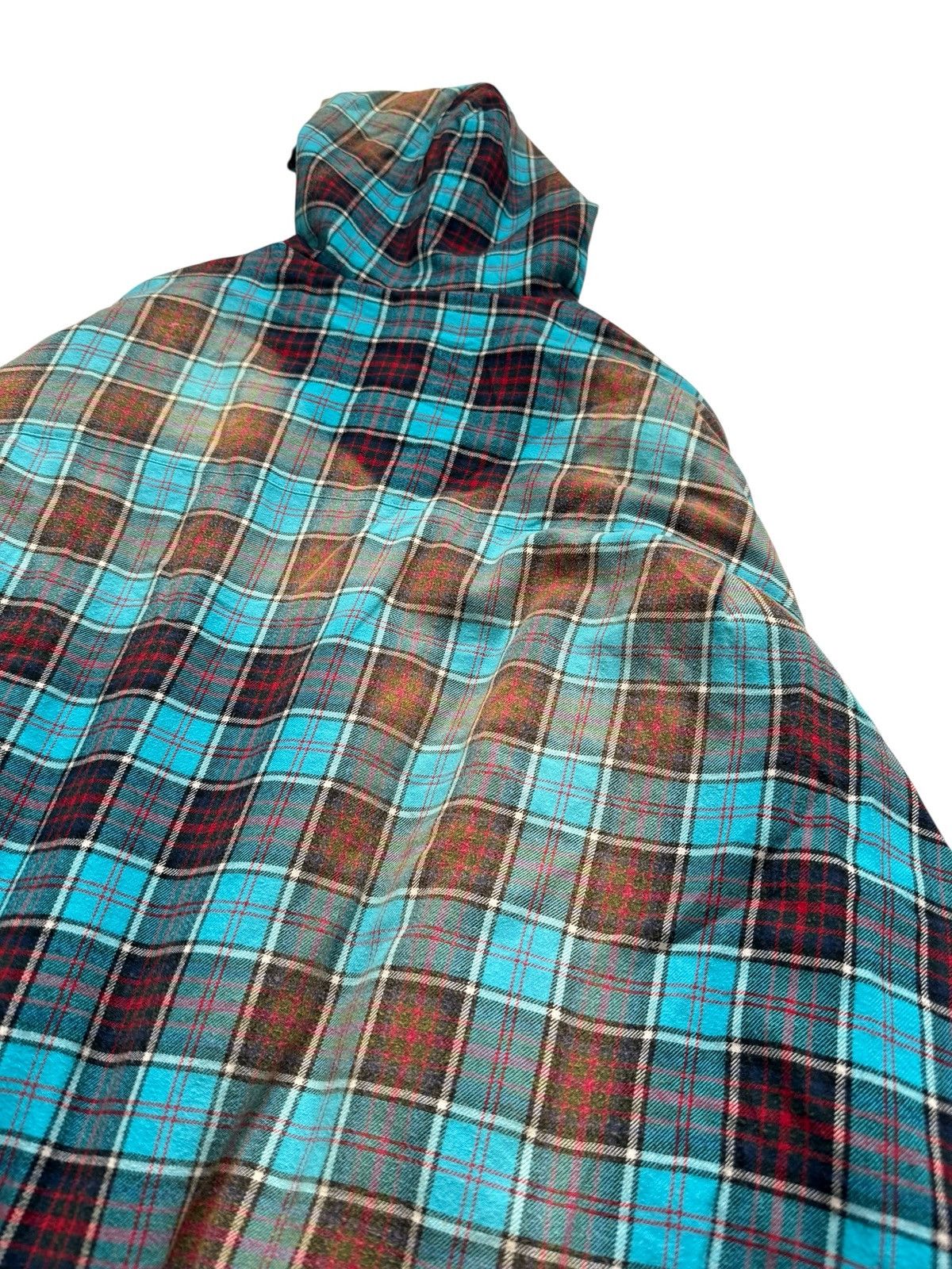 Balenciaga Bleach Oversized Hooded Flannel Blue Size US L / EU 52-54 / 3 - 6 Thumbnail