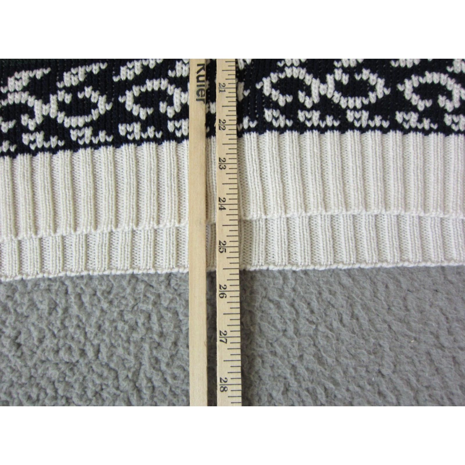 Vintage VINTAGE Sweater Mens M White Green Blue Diamond Chunky Knit Textured 90s Pullover Crew Neck Long Sleeve Knit Regular Mens Size US M / EU 48-50 / 2 - 6 Thumbnail