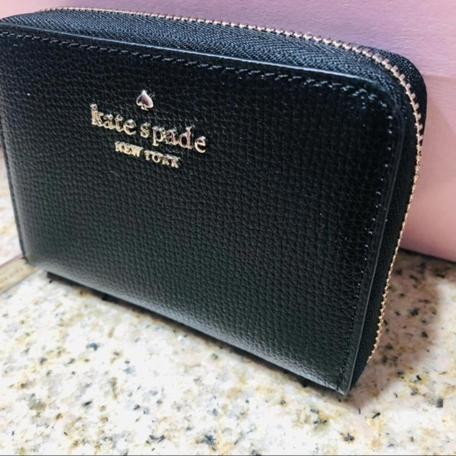 Designer Kate Spade Black Zip Around Wallet NWT Size ONE SIZE - 2 Thumbnail