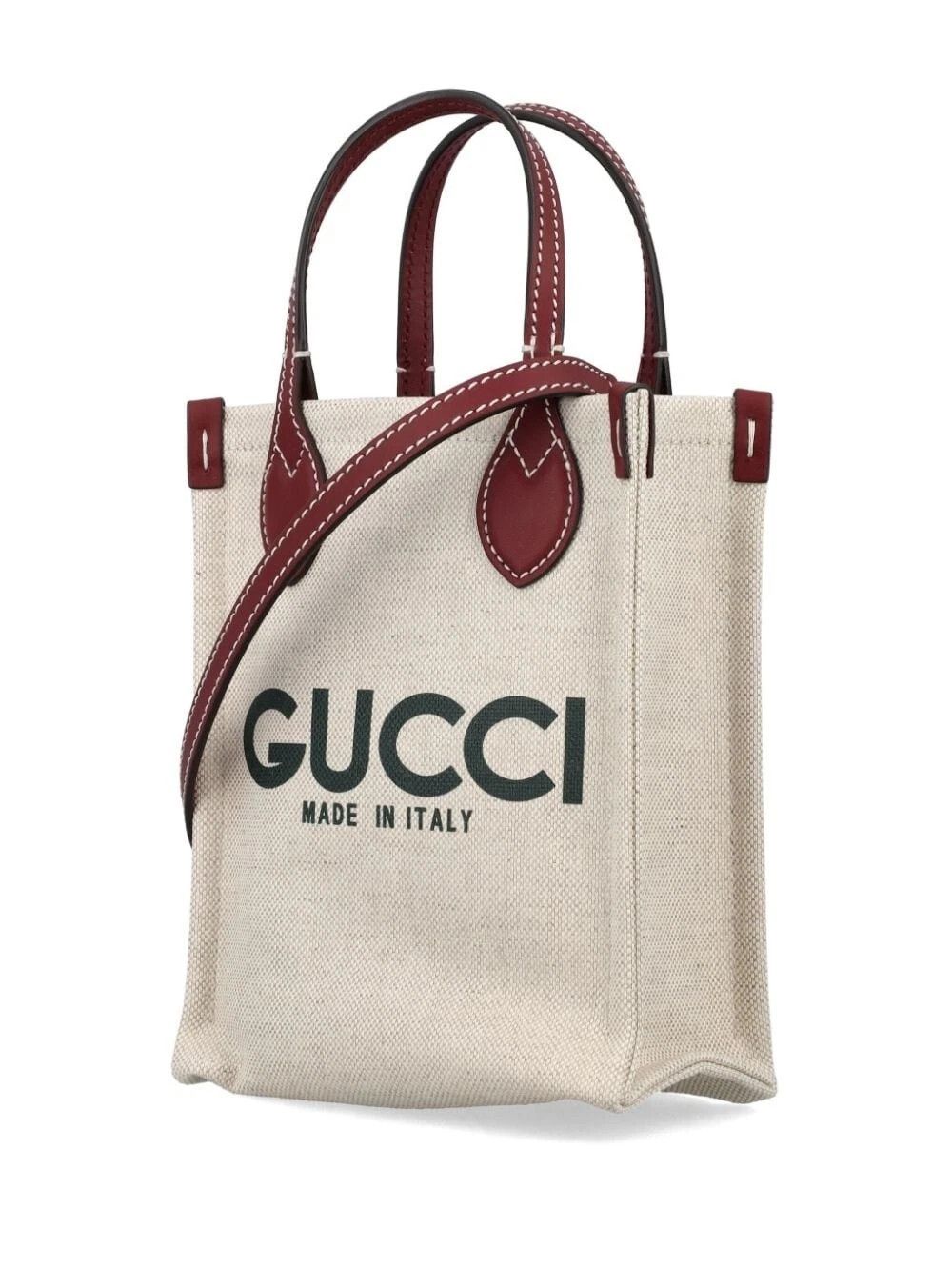 Gucci GUCCI Mini Beige Cotton Tote Bag New & Authentic Size ONE SIZE - 4 Thumbnail