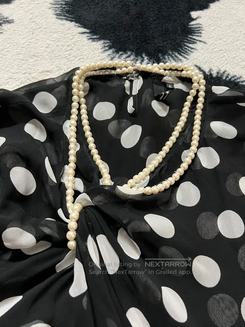 Junya Watanabe Junya Watanabe Double-layer pearl collar polka dot dress Size S / US 4 / IT 40 - 4 Thumbnail
