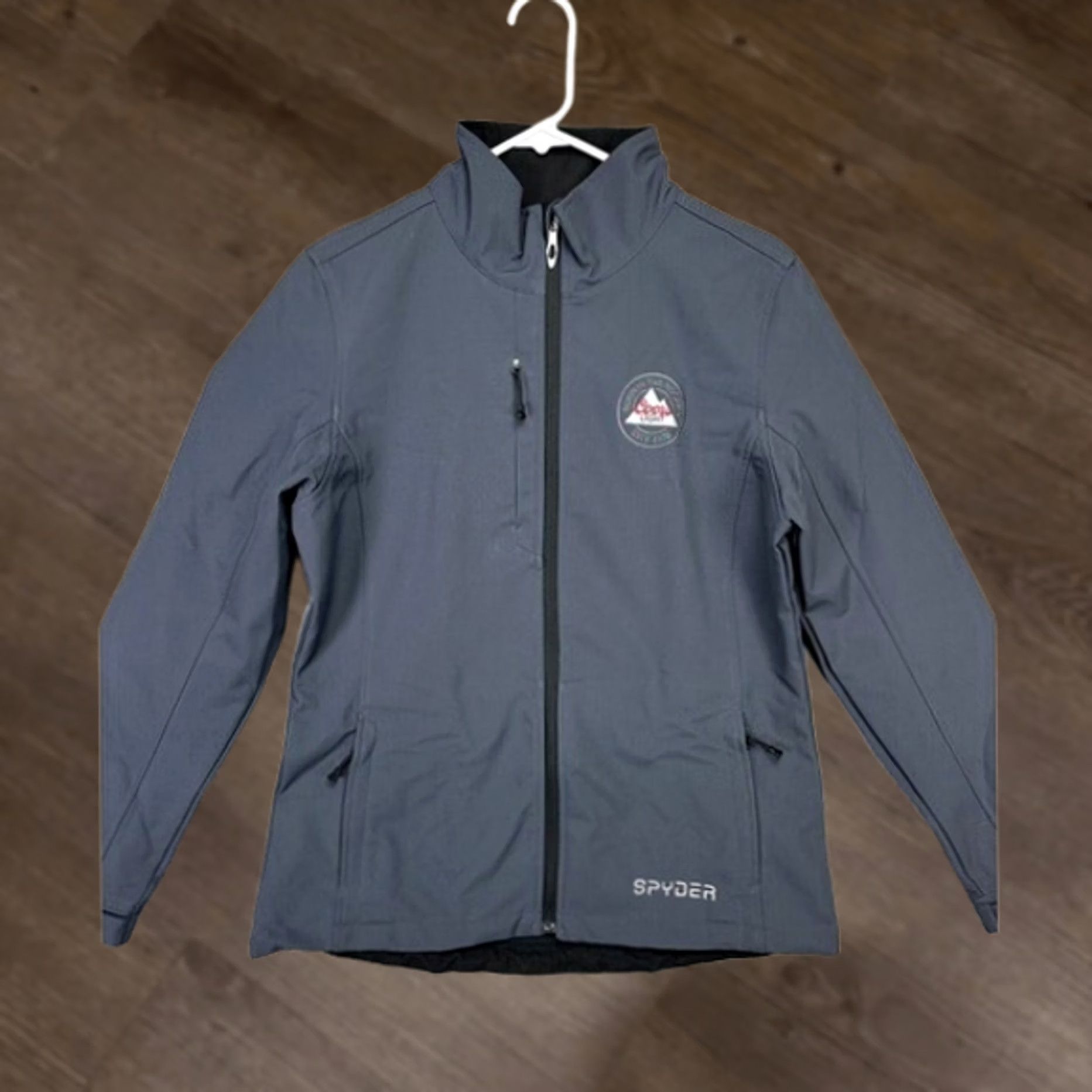 Spyder Spyder Jacket Womens 12 Grey Softshell Fleece Lined Full Zip Activewear Pockets Mens Womens Girls Girls Size XL / US 12-14 / IT 48-50 - 1 Thumbnail