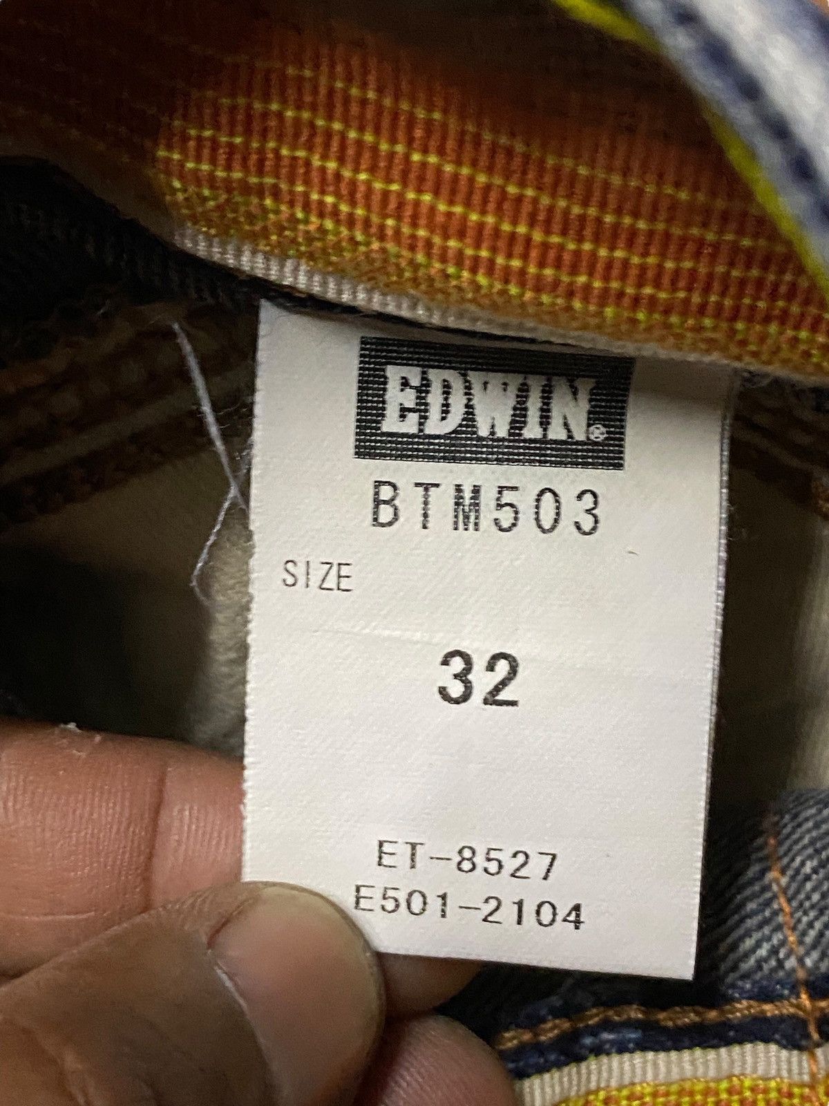 Japanese Brand Vintage Edwin Blue Trip Faded Wash Distressed Baggy Jeans Size US 34 / EU 50 - 19 Thumbnail
