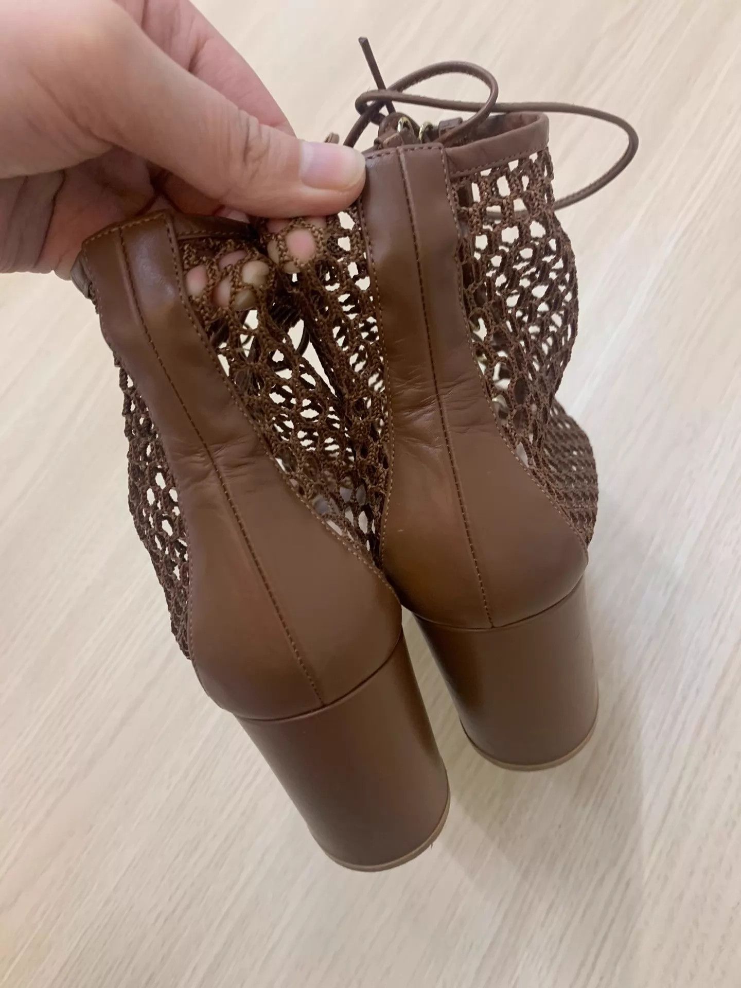 Gianvito Rossi Gianvito Rossi Brown Laced Mesh Heels 39.5 New Size US 9 / IT 39 - 3 Thumbnail