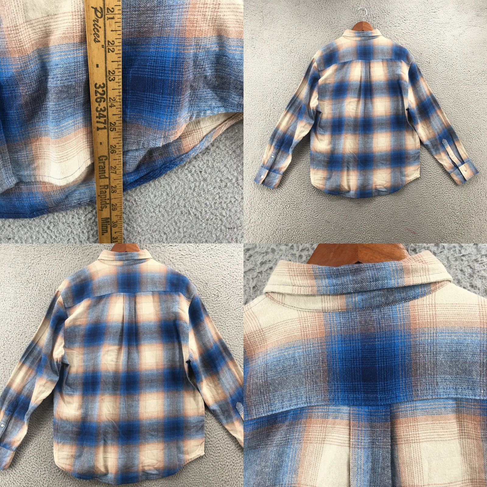 Vintage Nike AZ Arizona Button-Up Long Sleeve Shirt Mens M Blue Plaid Collar Pocket Cotton Shirt Size US M / EU 48-50 / 2 - 8 Thumbnail