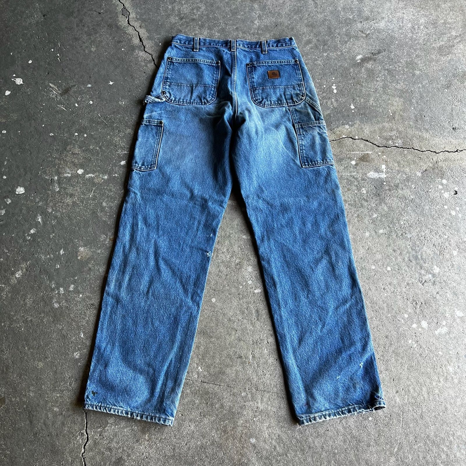 Carhartt × Vintage Carhartt denim blue jean double knee work carpenter pants Size US 31 - 5 Thumbnail
