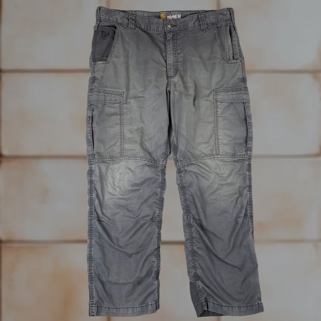 Carhartt VINTAGE Carhartt Cargo Pants Mens 38x30 Gray Force Extremes Ripstop Work Size US 36 / EU 52 - 1 Thumbnail