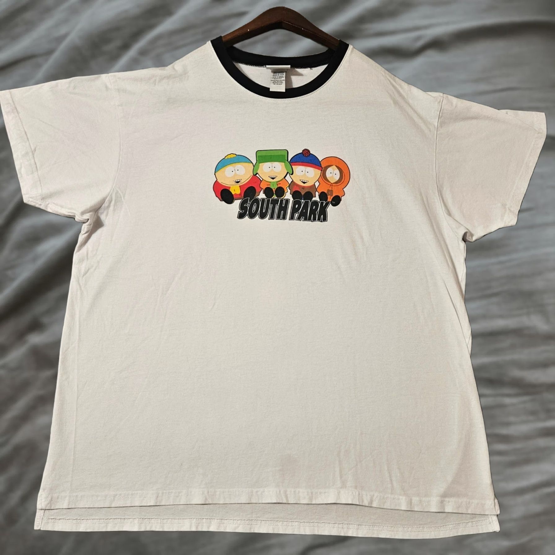 Vintage VINTAGE South Park Cartman Comedy Central T Shirt XL White Y2K 2006 Ringer Mens Size US XL / EU 56 / 4 - 1 Thumbnail