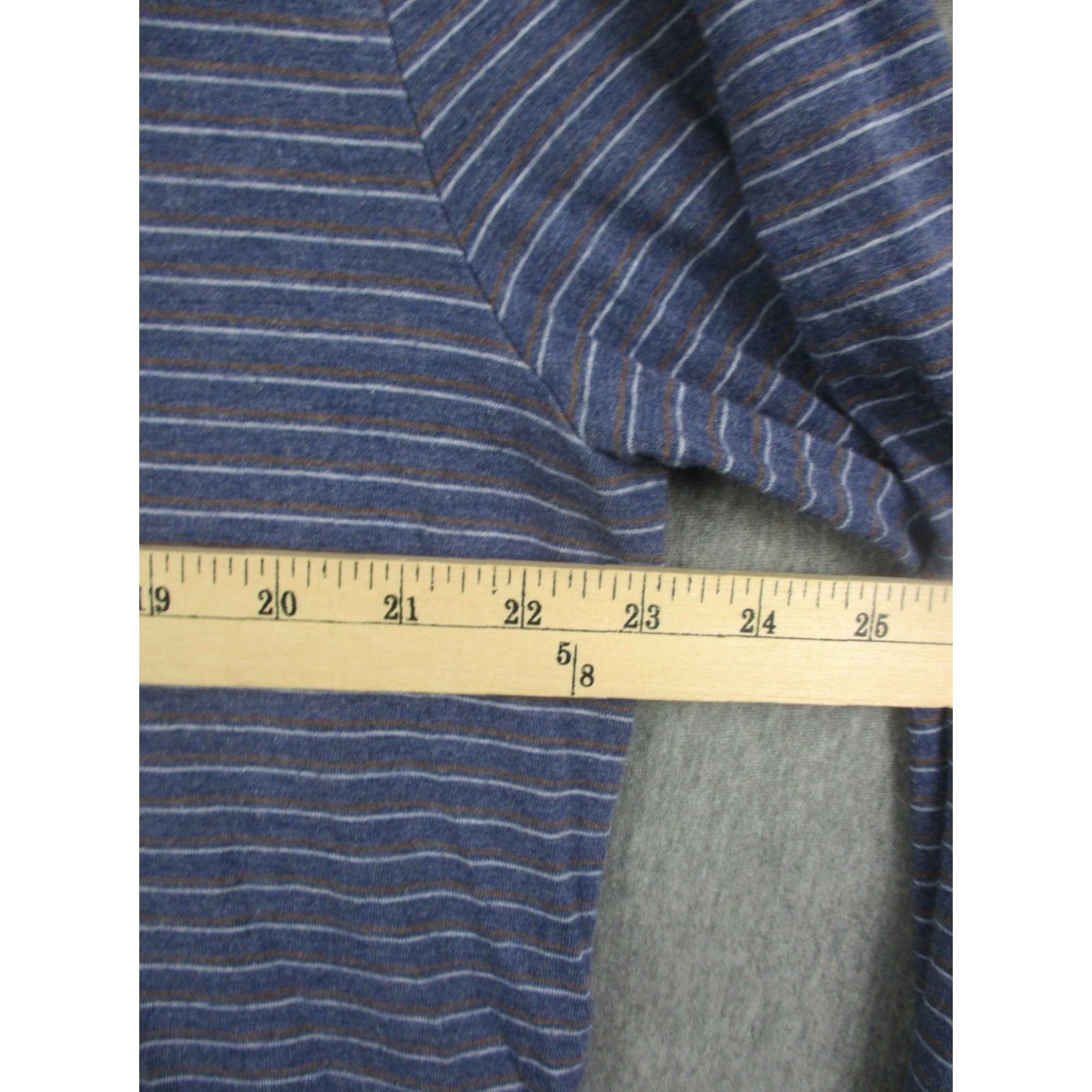 Faherty Faherty Shirt Mens XL Blue Stripe Long Sleeve Polo Pima Modal Blend Polo Shirt Blue Stripe XL Mens Size US XL / EU 56 / 4 - 6 Thumbnail