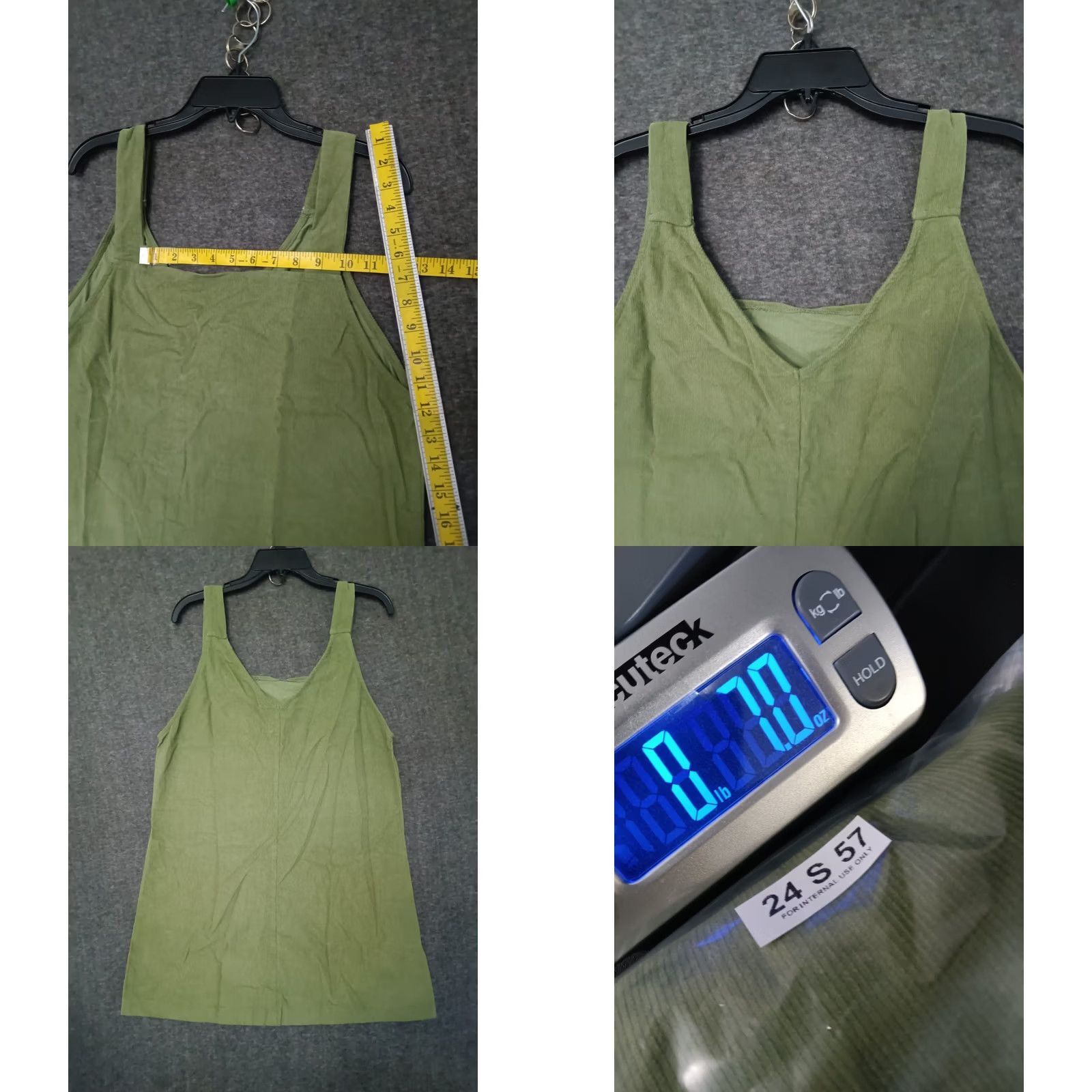 Vintage Nike Wild Fable Tank Top Shirt Womens L Green 100% Cotton Square Neck Sleeveless Breathable Lightweight Summer Beach Slimming Comfort Size L / US 10 / IT 46 - 8 Thumbnail