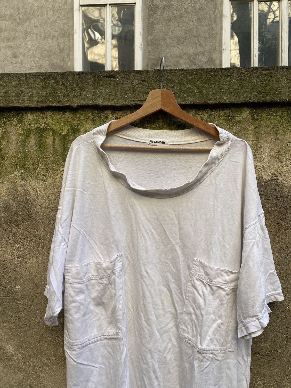 Jil Sander × Vintage Vintage 90s Jil Sander+ Double Pocket Oversized T-Shirt Size US XXL / EU 58 / 5 - 2 Thumbnail