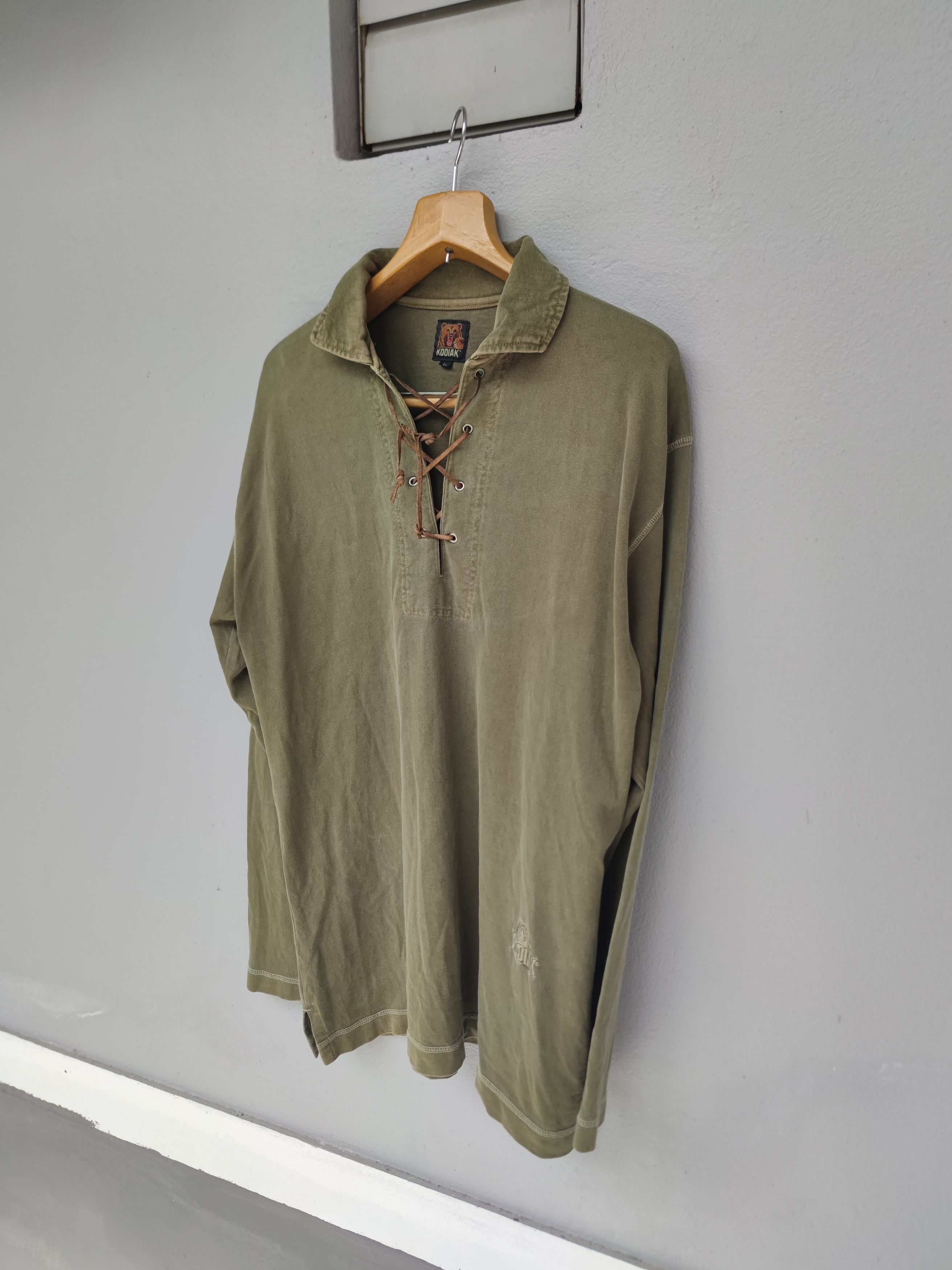 Vintage Vintage KODIAK Lace up Pullover Shirt Size US L / EU 52-54 / 3 - 6 Thumbnail