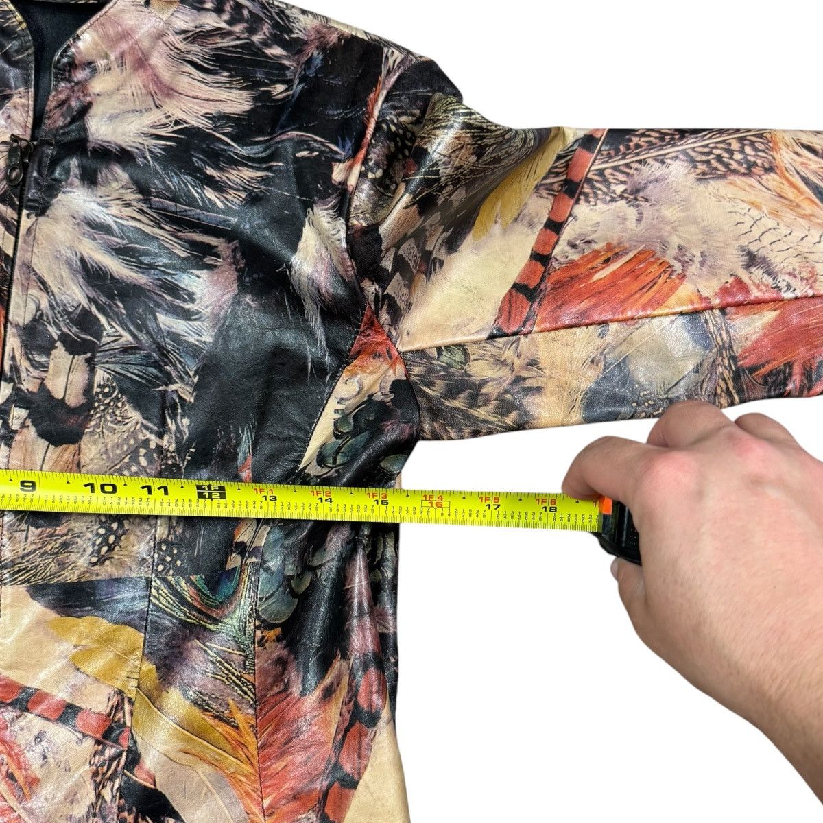 Other Mira Flores Feather Multicolor Leather Jacket Women's Small Size S / US 4 / IT 40 - 8 Thumbnail