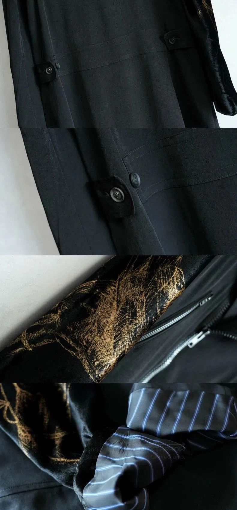 Yohji Yamamoto Yohji Yamamoto Velvet Coat with Floral Sleeve Size US S / EU 44-46 / 1 - 6 Thumbnail