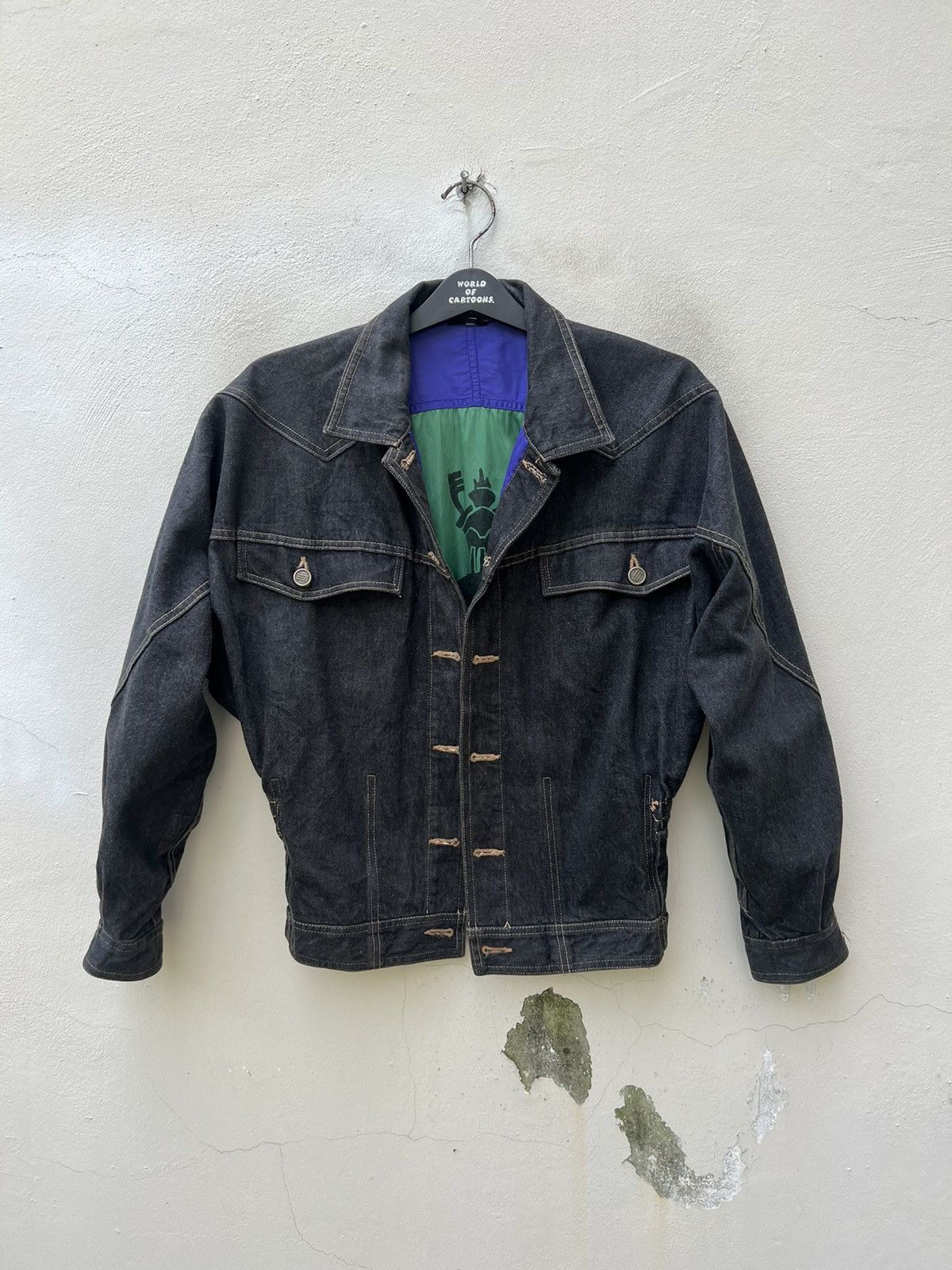 Marithe + Francois Girbaud × Vintage Vintage 90s MFG Reversible Denim Trucker Jacket Size US M / EU 48-50 / 2 - 16 Thumbnail