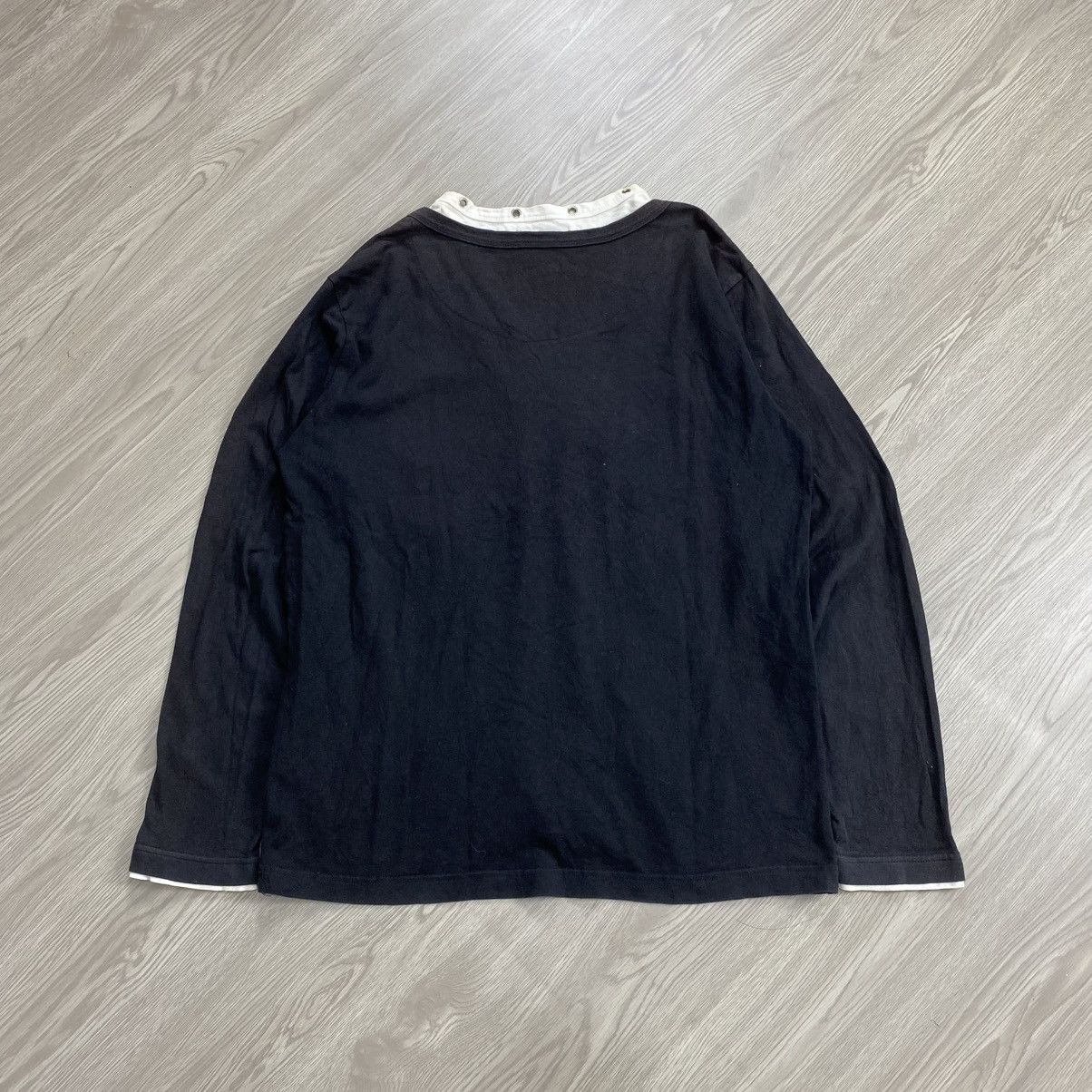 Le Grande Bleu (L.G.B.) 2000s Beamount Carr Double Layers Vkeii Lace Up Longsleeve Size US L / EU 52-54 / 3 - 20 Thumbnail