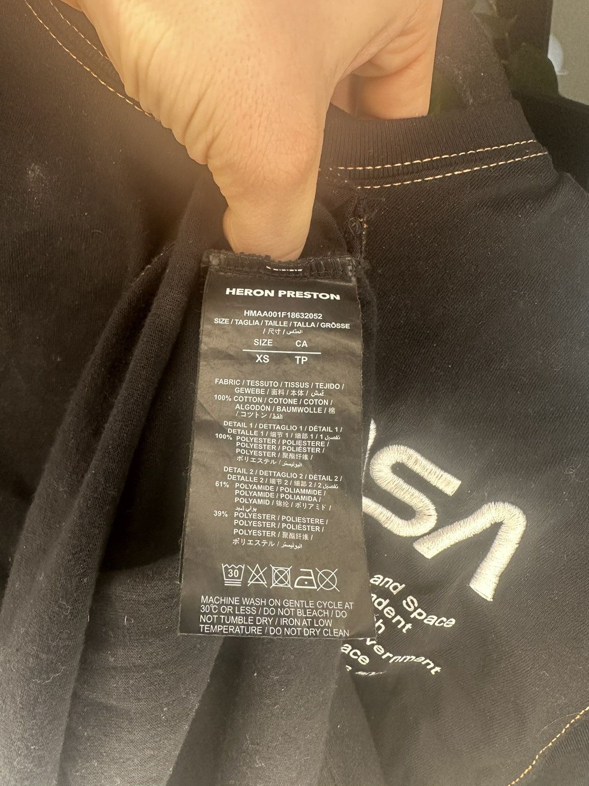 Heron Preston T-shirt Heron Preston NASA Size US M / EU 48-50 / 2 - 4 Thumbnail