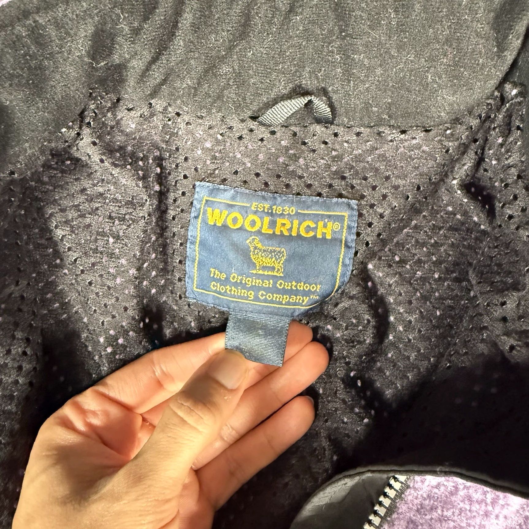 Vintage VINTAGE Woolrich Jacket Womens XL Purple Fleece Full Zip Technowool Size XL / US 12-14 / IT 48-50 - 3 Thumbnail