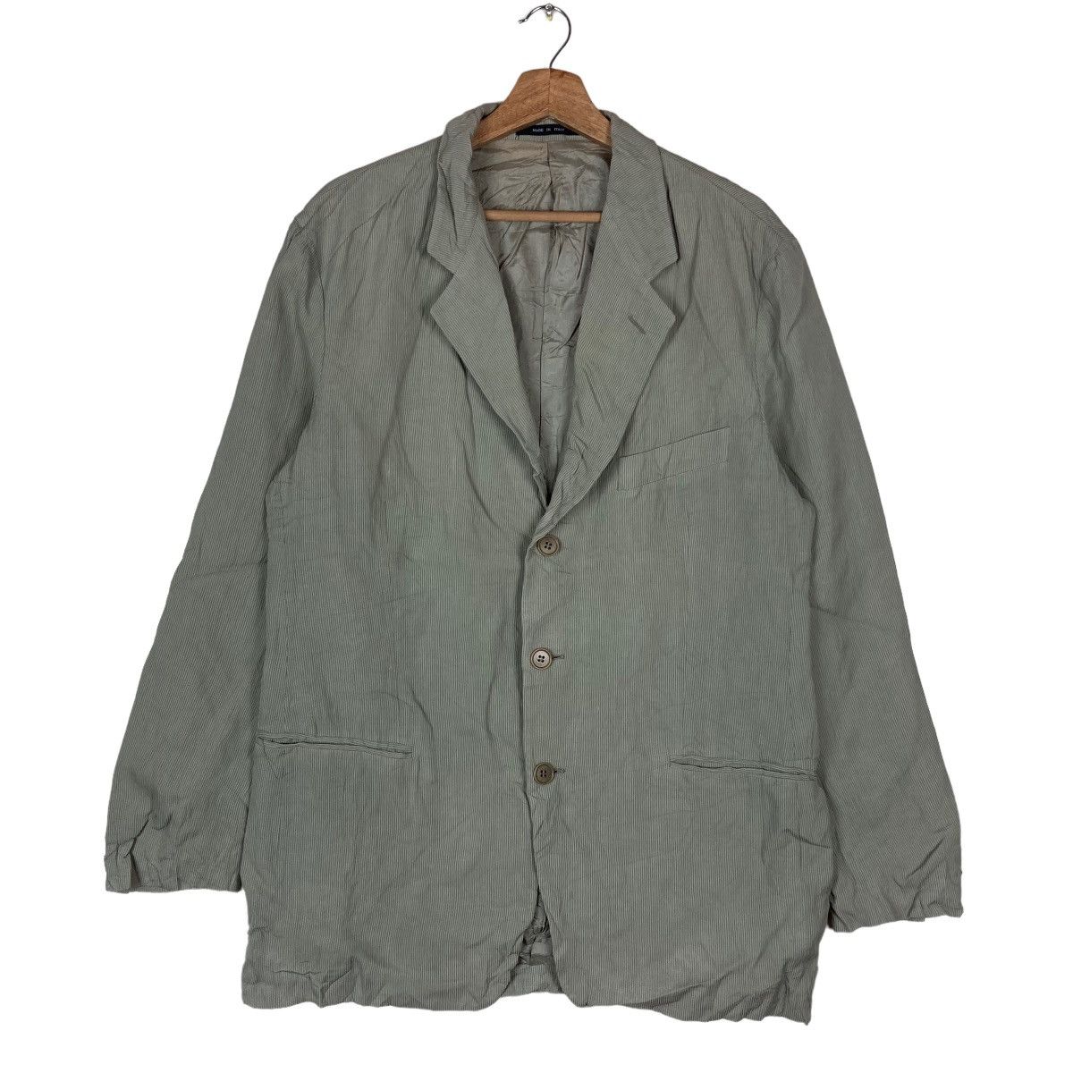 Emporio Armani Vintage Emporio Armani Flat Button Coat Jacket Size US M / EU 48-50 / 2 - 1 Thumbnail