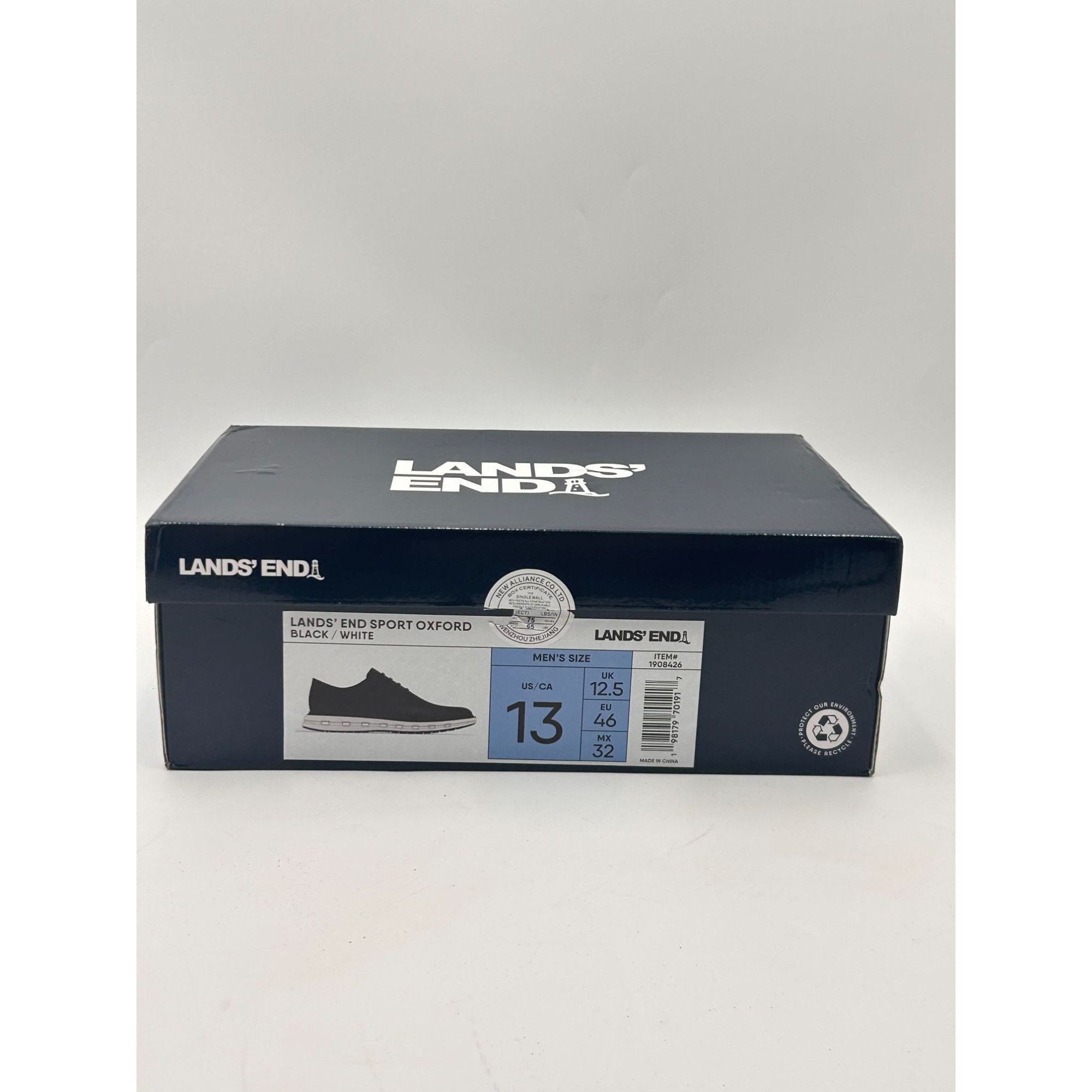 Lands' End Lands’ End Sport Oxford Men’s13 Black Lace Up Casual Comfort Size US 13 / EU 46 - 8 Thumbnail