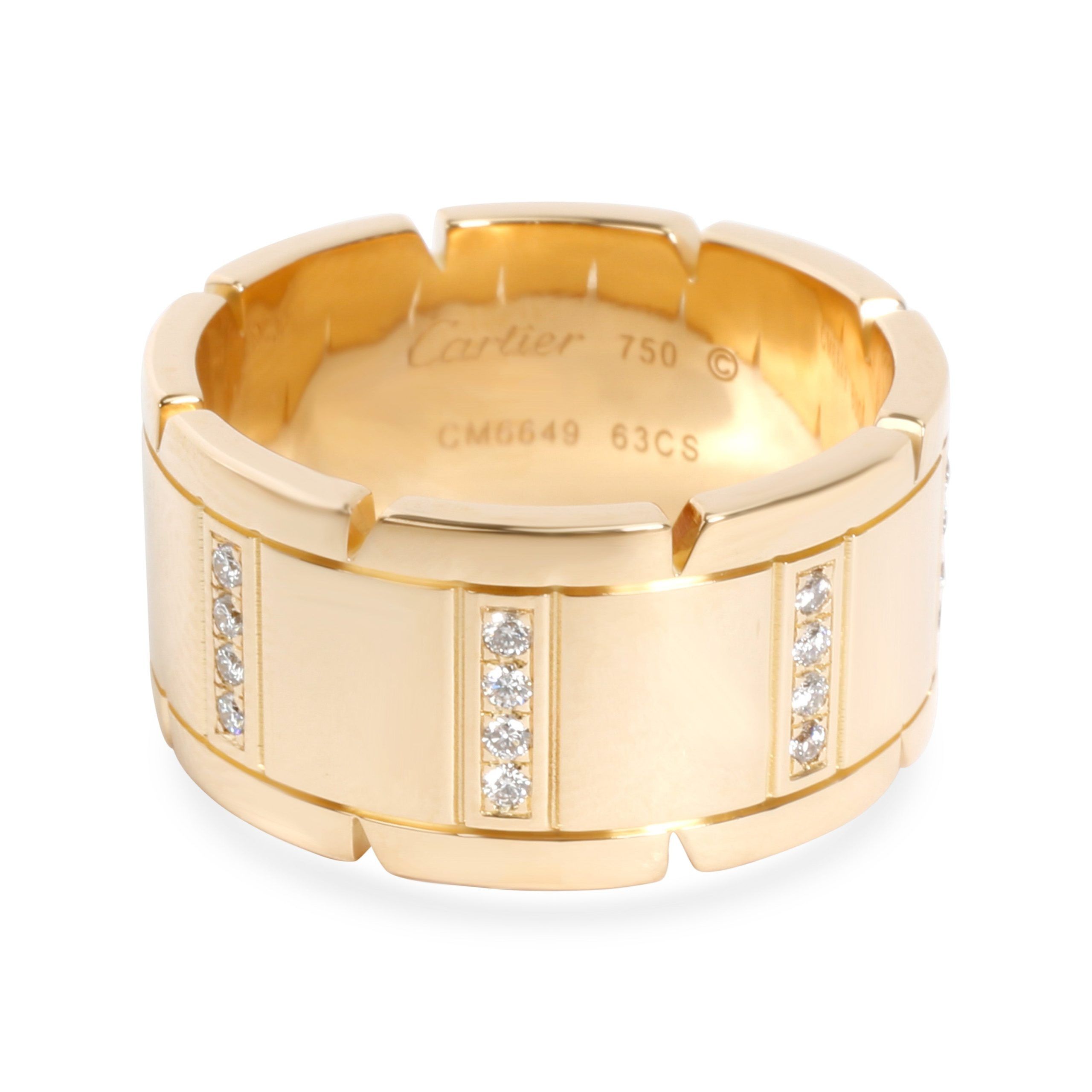 Cartier Tank Francaise Diamond Band in 18K Yellow Gold 0.32 CTW
