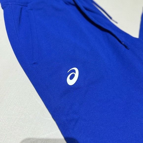 Asics NWT ASICS MEN’S FRENCH TERRY TRAINING JOGGERS ROYAL BLUE SZ Size US 30 / EU 46 - 2 Thumbnail