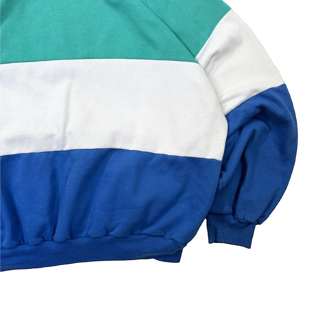 Vintage VIntage 90s Teal Blue Striped Sweater Size US L / EU 52-54 / 3 - 3 Thumbnail