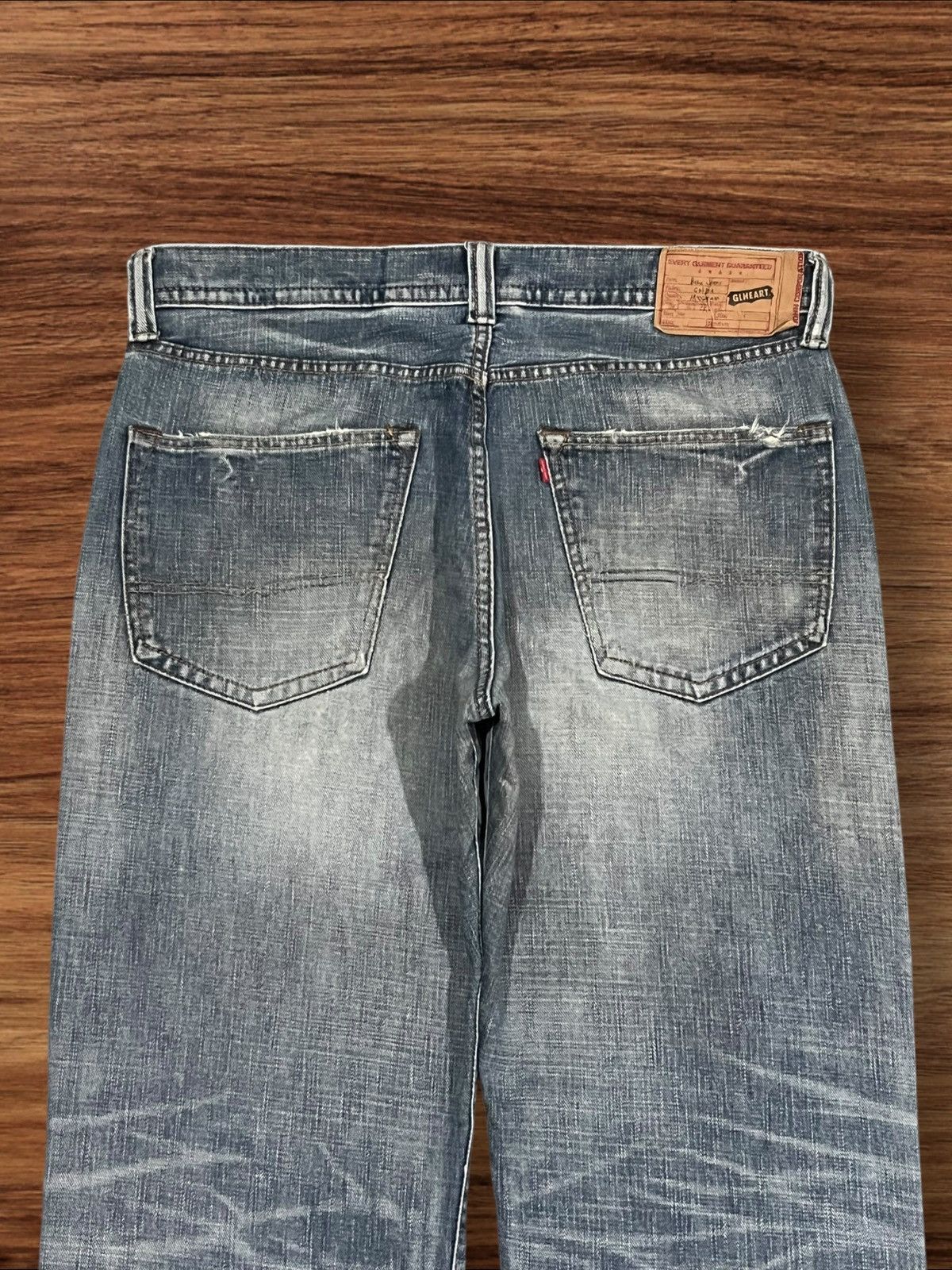 Japanese Brand Vintage Japanese Brand GL Heart Blue Washed Baggy Leg Jeans Size US 36 / EU 52 - 7 Thumbnail