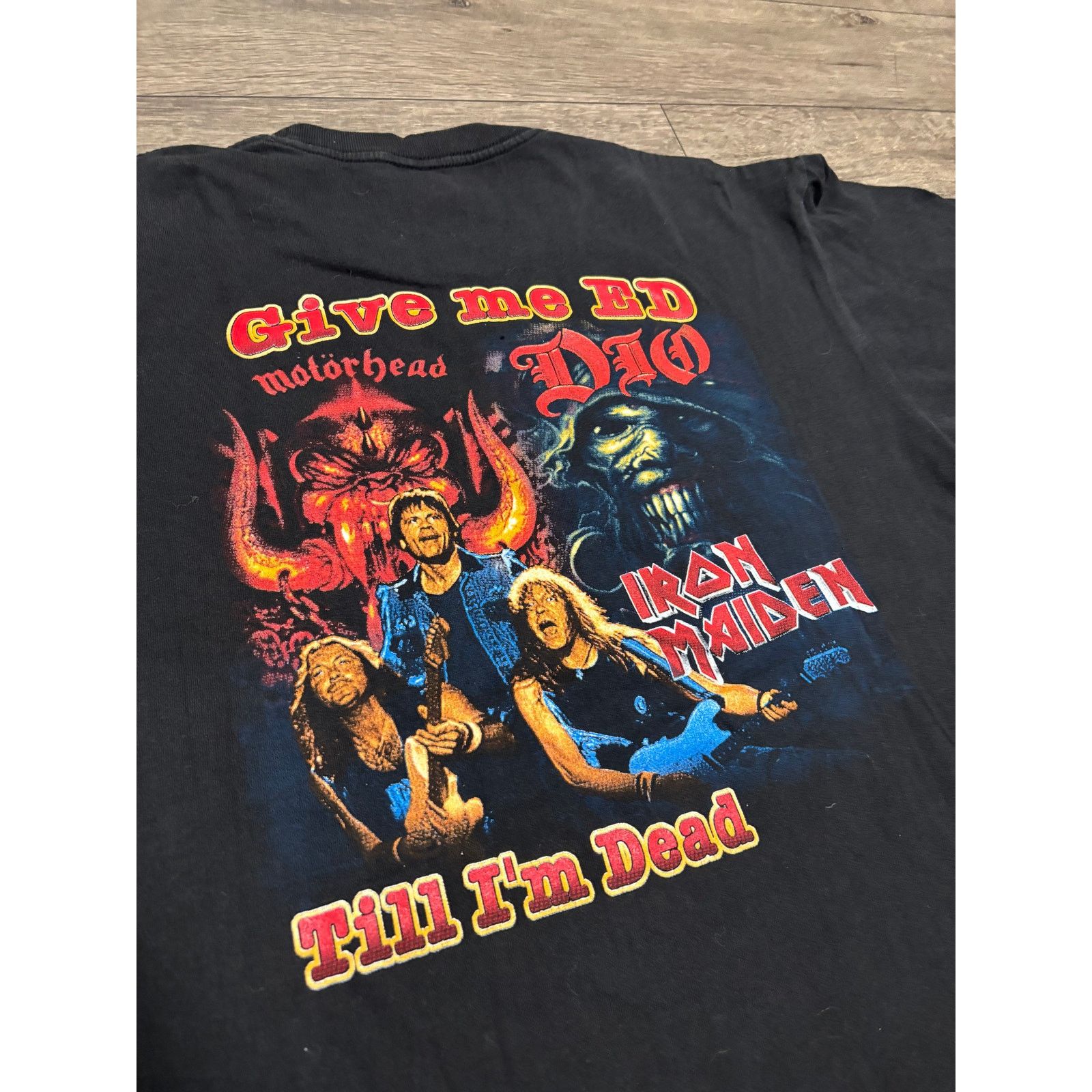 Vintage Vintage Iron Maiden Rap Tee Ch Gold Series Sz L 90s Size US L / EU 52-54 / 3 - 2 Thumbnail