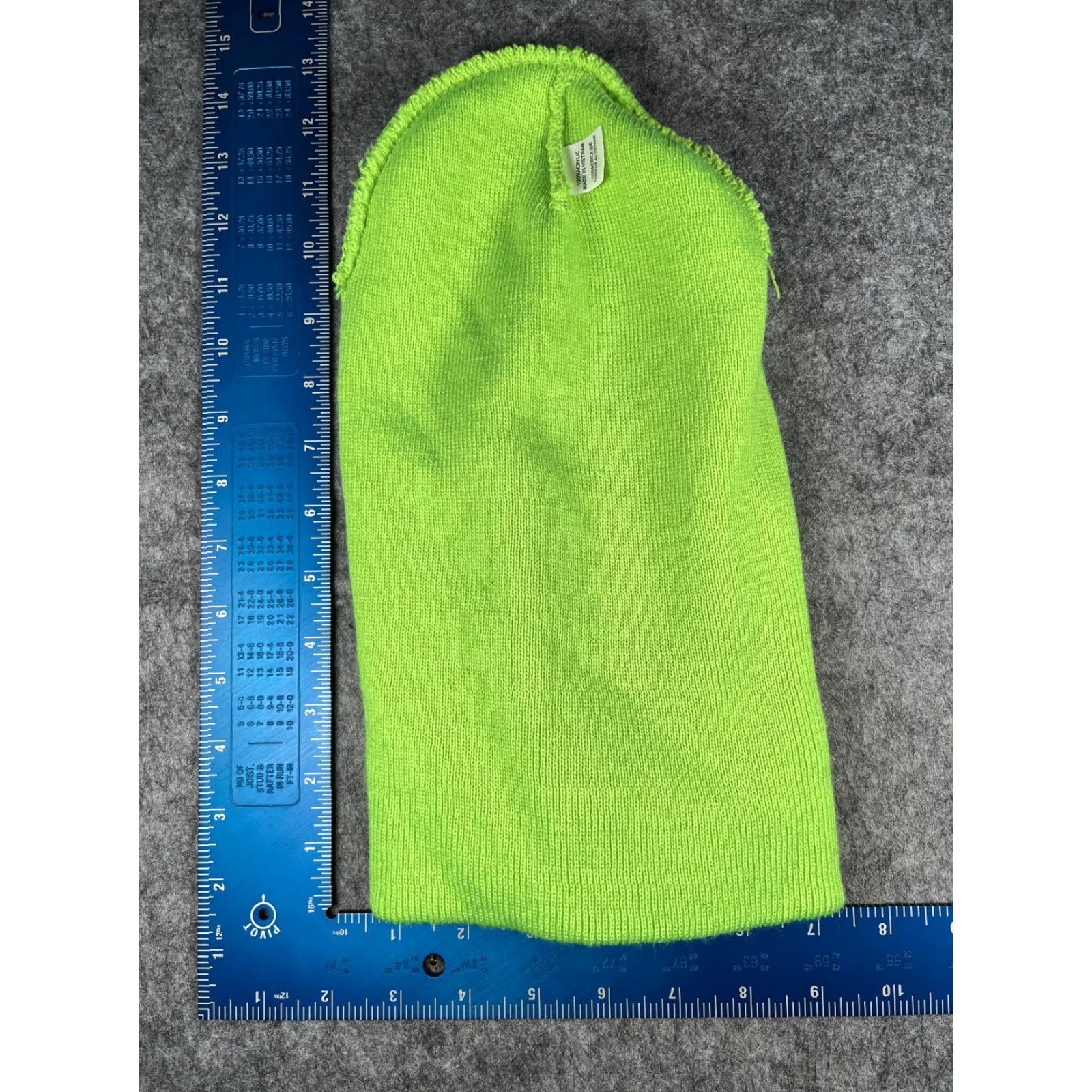 Vintage Promo Headwear Beanie Hat Adult One Size Neon Green Knit Acrylic Workwear High Vis MTI Group Size ONE SIZE - 6 Thumbnail