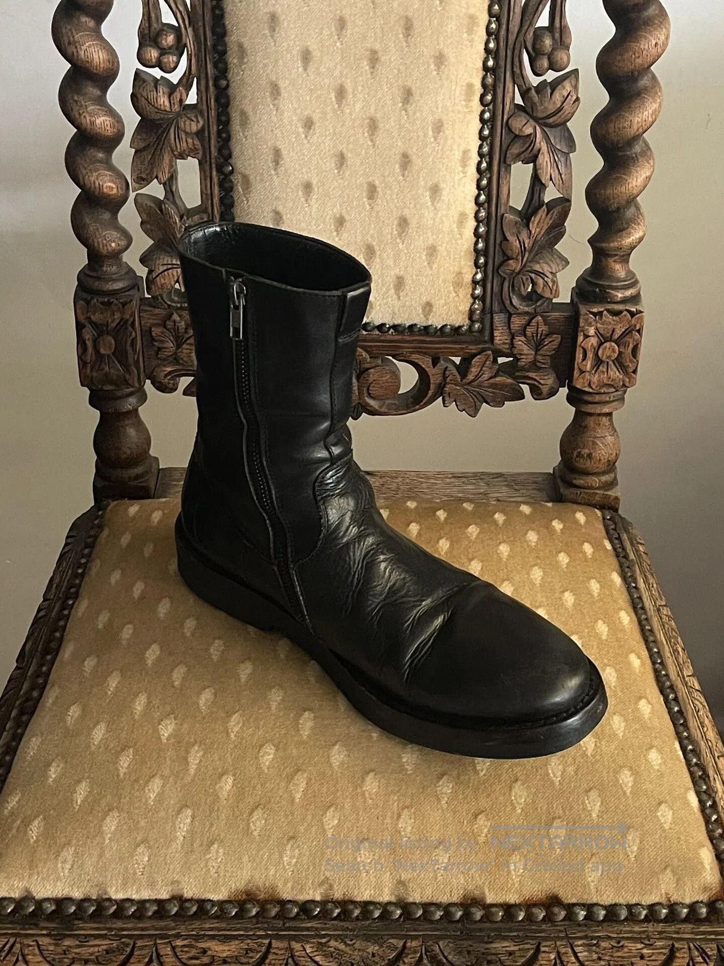 Ann Demeulemeester Ann Demeulemeester Combat Boots in Black. Size US 10.5 / EU 43-44 - 4 Thumbnail