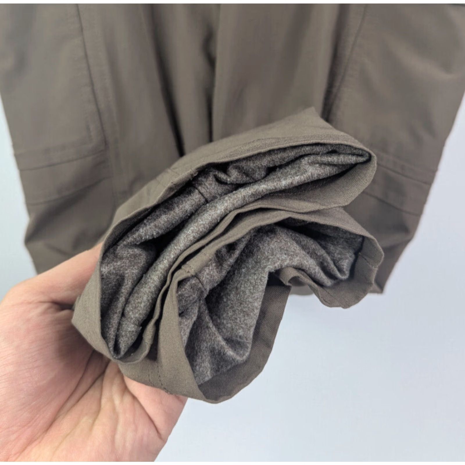 Athleta VINTAGE Athleta Chelsea Cargo Lined Pants Women's 0 Brown Stretch Pull-On Tapered Size 25" / US 0 / IT 36 - 2 Thumbnail