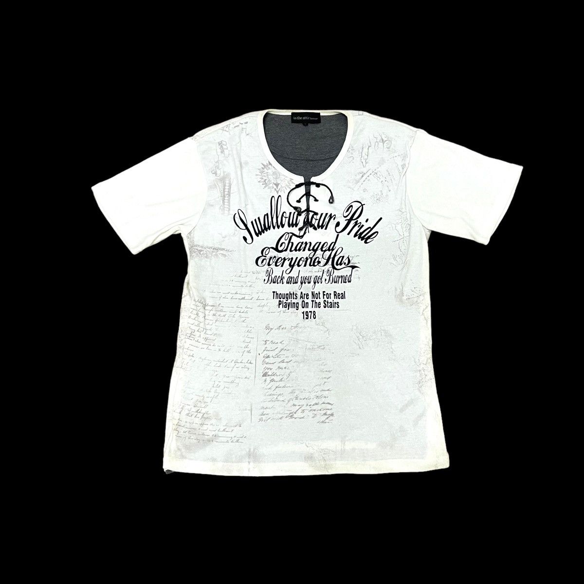 In The Attic × Japanese Brand × Seditionaries 🇯🇵 IN THE ATTIC POEM LEATHER LACE SEDITIONARIES TSHIRT Size US M / EU 48-50 / 2 - 1 Thumbnail