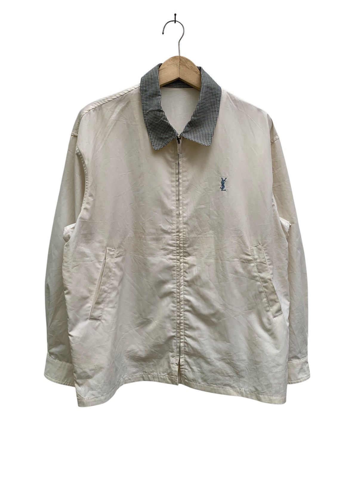 Yves Saint Laurent Vintage ysl pour homme plaid collar jacket Size US L / EU 52-54 / 3 - 1 Thumbnail