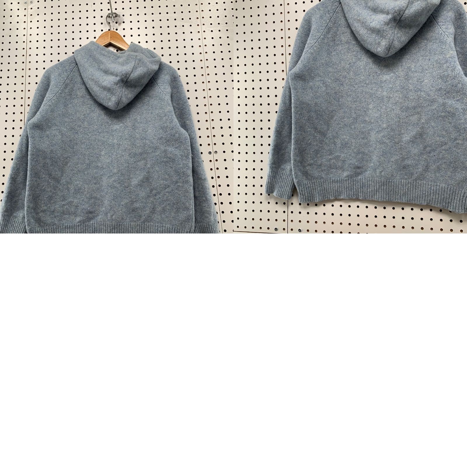 J.Crew J.CREW Wool Hoodie Sweater Womens Small Blue Hooded Lambswool Hong Kong Shirt Size S / US 4 / IT 40 - 9 Thumbnail