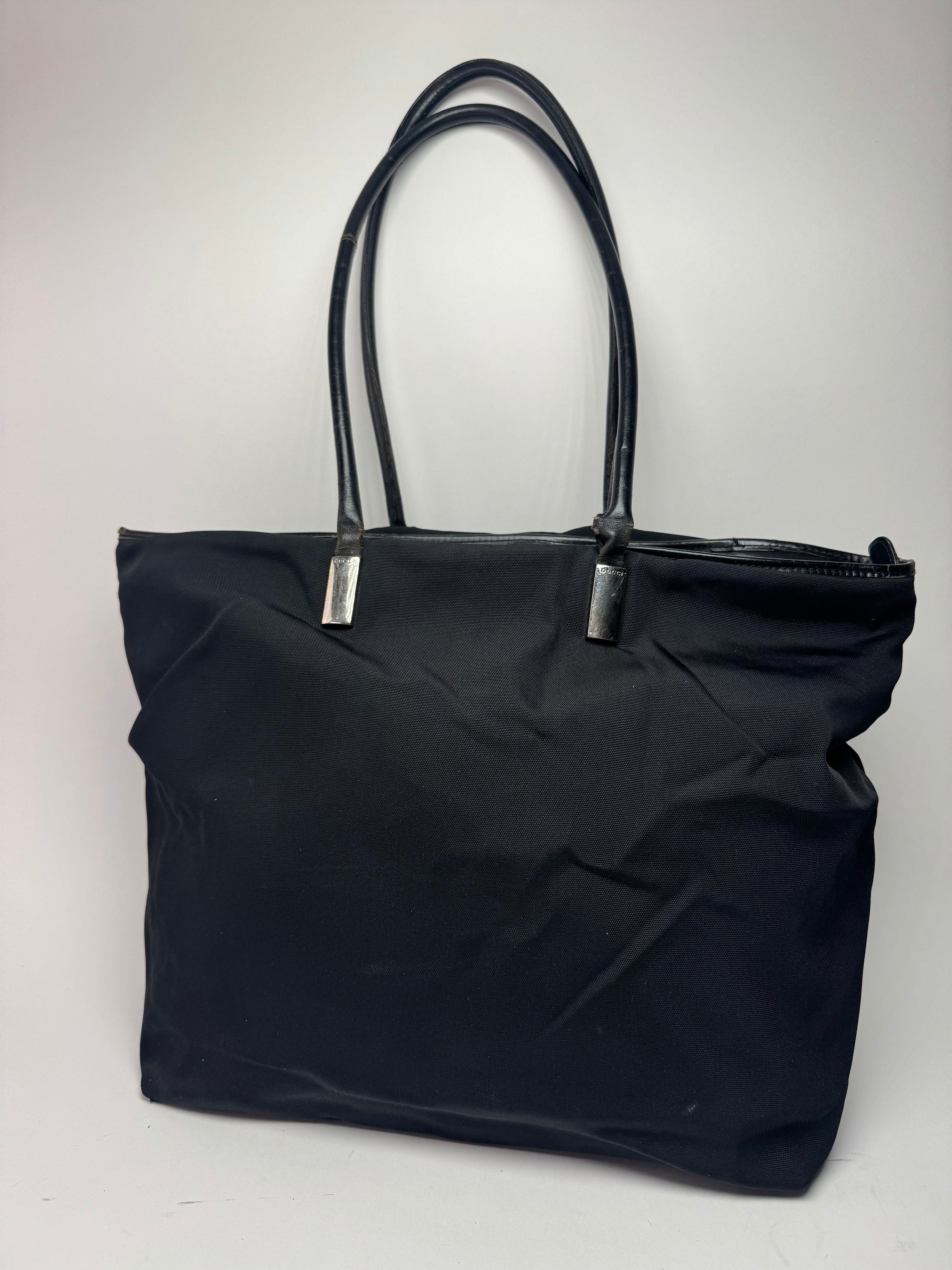Gucci Vintage Leather cotton bag black Size ONE SIZE - 1 Thumbnail